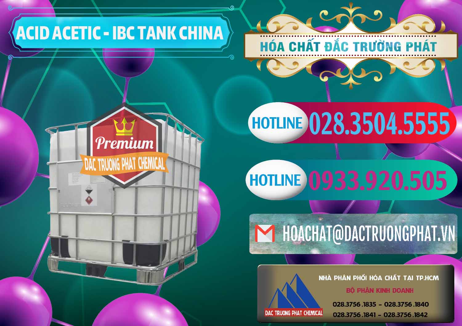 Nơi chuyên bán và phân phối Acetic Acid – Axit Acetic Tank Bồn IBC Trung Quốc China - 0443 - Cty chuyên phân phối & bán hóa chất tại TP.HCM - truongphat.vn