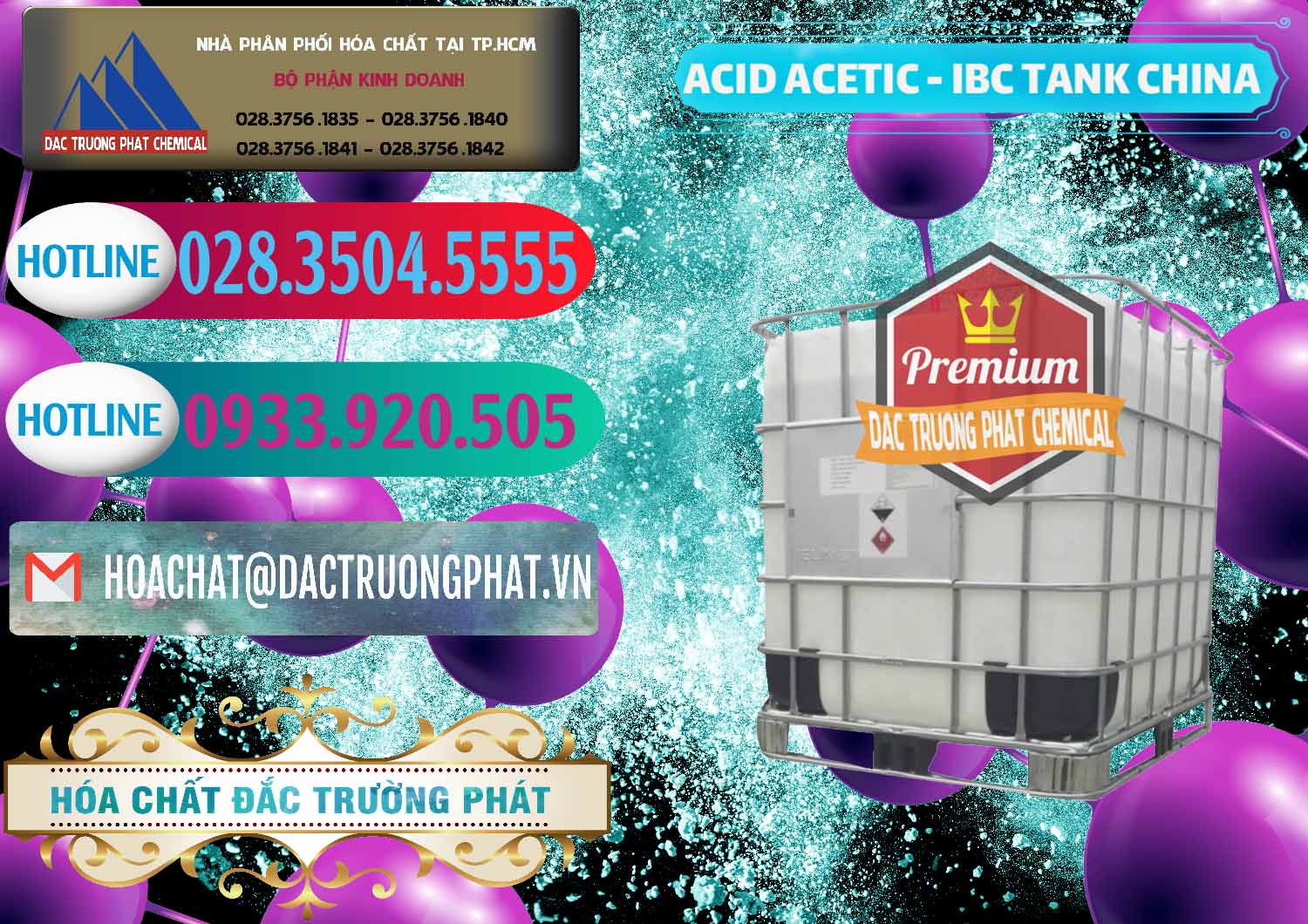 Công ty phân phối & bán Acetic Acid – Axit Acetic Tank Bồn IBC Trung Quốc China - 0443 - Nơi chuyên cung cấp - nhập khẩu hóa chất tại TP.HCM - truongphat.vn