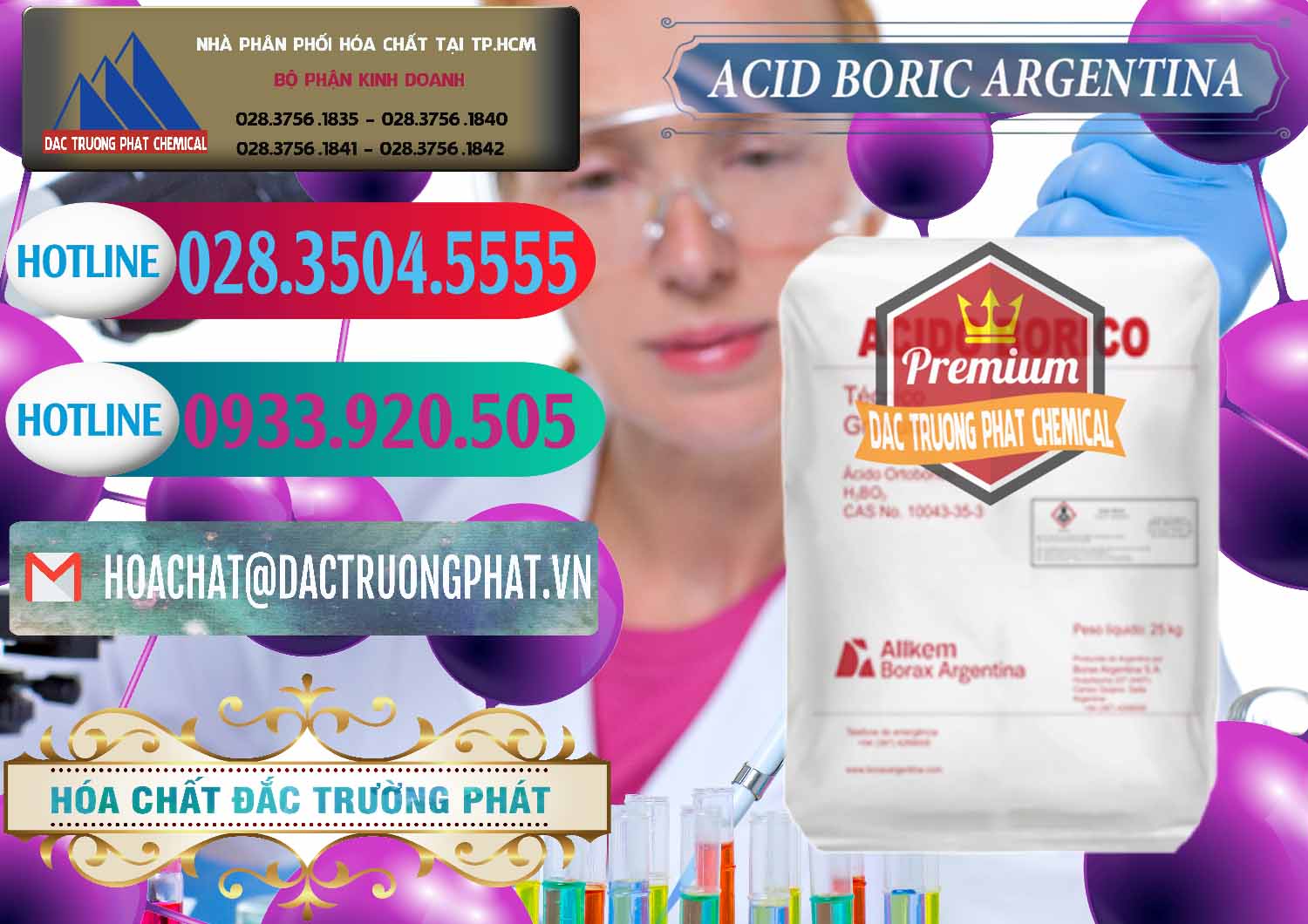 Nơi bán và phân phối Acid Boric – Axit Boric H3BO3 99% Allkem Argentina - 0448 - Đơn vị kinh doanh & phân phối hóa chất tại TP.HCM - truongphat.vn
