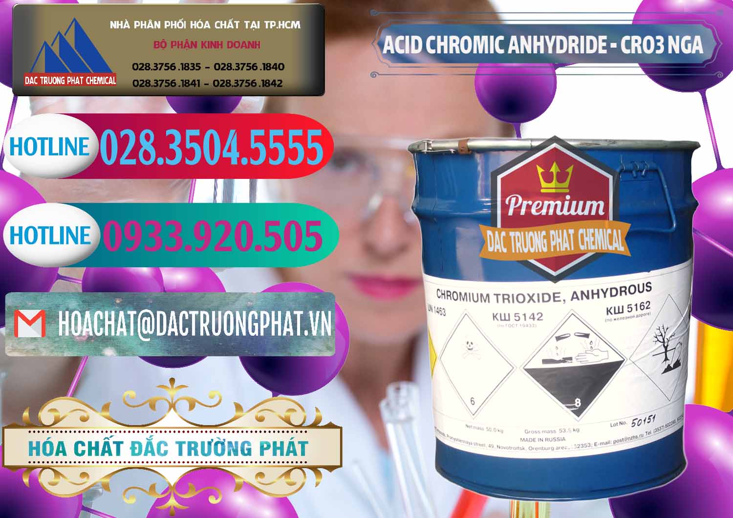 Đơn vị chuyên kinh doanh & bán Acid Chromic Anhydride - Cromic CRO3 Nga Russia - 0006 - Chuyên cung cấp - nhập khẩu hóa chất tại TP.HCM - truongphat.vn