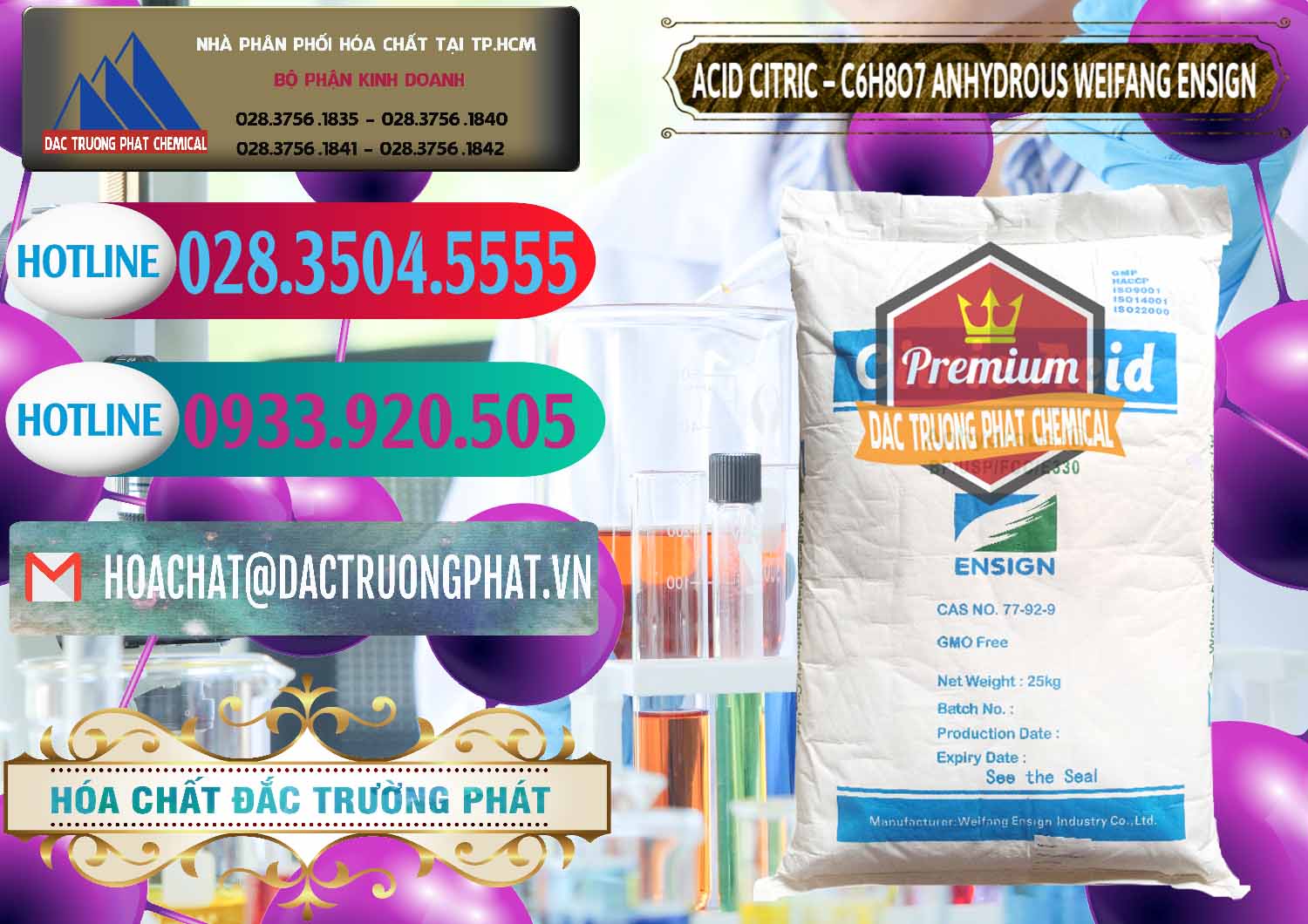 Cty cung ứng & bán Acid Citric - Axit Citric Khan Anhydrous Weifang Trung Quốc China - 0008 - Cty bán ( cung cấp ) hóa chất tại TP.HCM - truongphat.vn