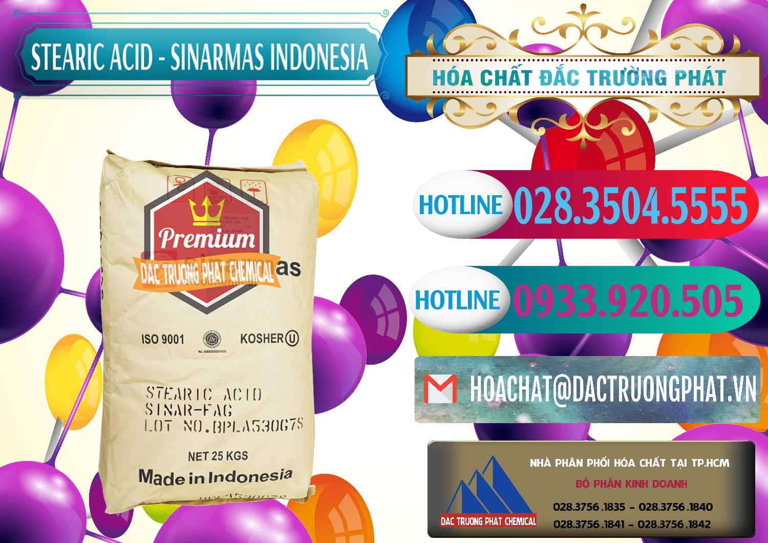 Chuyên nhập khẩu - bán Axit Stearic - Stearic Acid Sinarmas Indonesia - 0389 - Đơn vị chuyên bán & phân phối hóa chất tại TP.HCM - truongphat.vn
