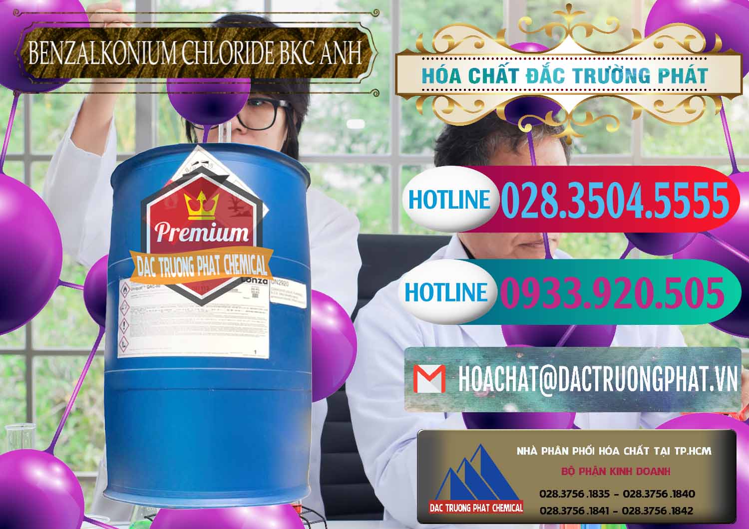 Nơi nhập khẩu ( bán ) BKC - Benzalkonium Chloride 80% Anh Quốc Uk Kingdoms - 0457 - Cty kinh doanh ( phân phối ) hóa chất tại TP.HCM - truongphat.vn