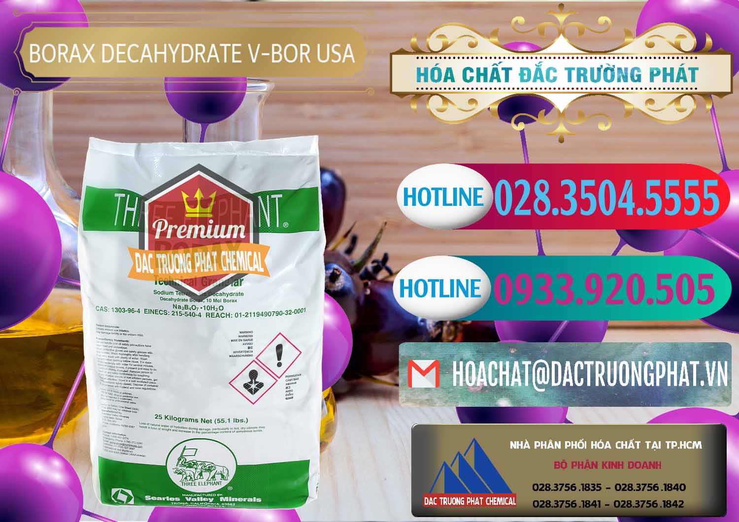 Nơi bán Borax Decahydrate NA2B4O7.10H2O Mỹ V-Bor Usa - 0032 - Nơi chuyên phân phối & kinh doanh hóa chất tại TP.HCM - truongphat.vn
