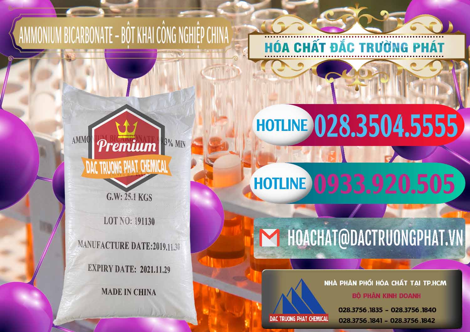 Cty chuyên phân phối ( bán ) Ammonium Bicarbonate – Bột Khai Công Nghiệp Trung Quốc China - 0020 - Đơn vị chuyên phân phối và bán hóa chất tại TP.HCM - truongphat.vn