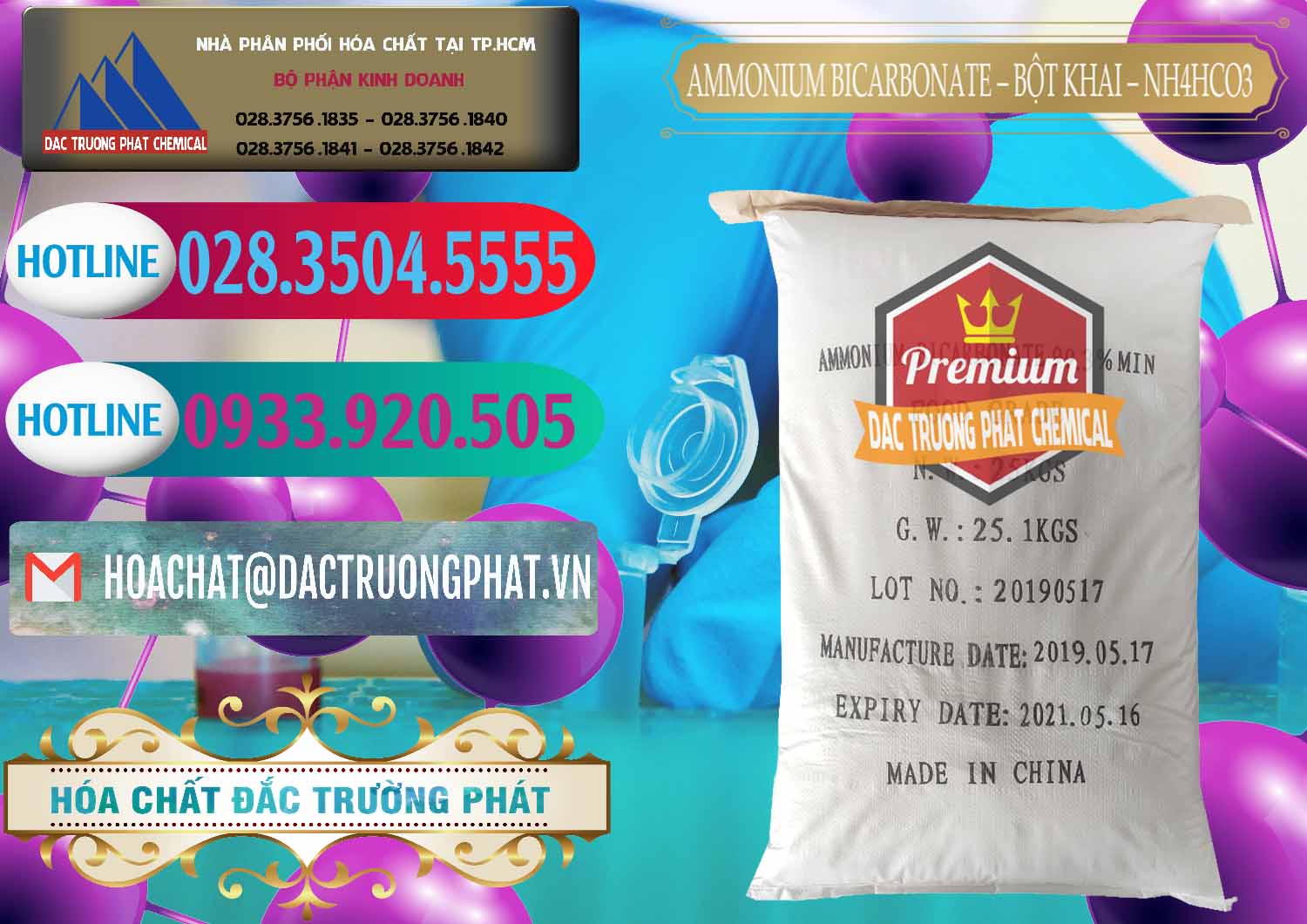 Phân phối _ bán Ammonium Bicarbonate - Bột Khai Food Grade Trung Quốc China - 0018 - Phân phối - cung cấp hóa chất tại TP.HCM - truongphat.vn