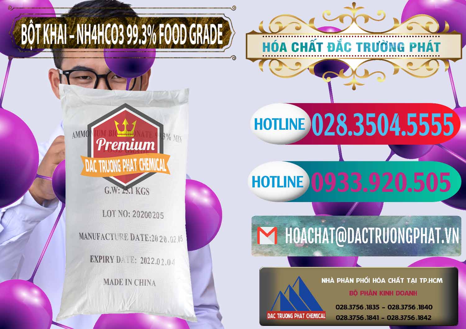 Cty chuyên nhập khẩu - bán Ammonium Bicarbonate – Bột Khai NH4HCO3 Food Grade Trung Quốc China - 0019 - Nơi chuyên nhập khẩu _ cung cấp hóa chất tại TP.HCM - truongphat.vn