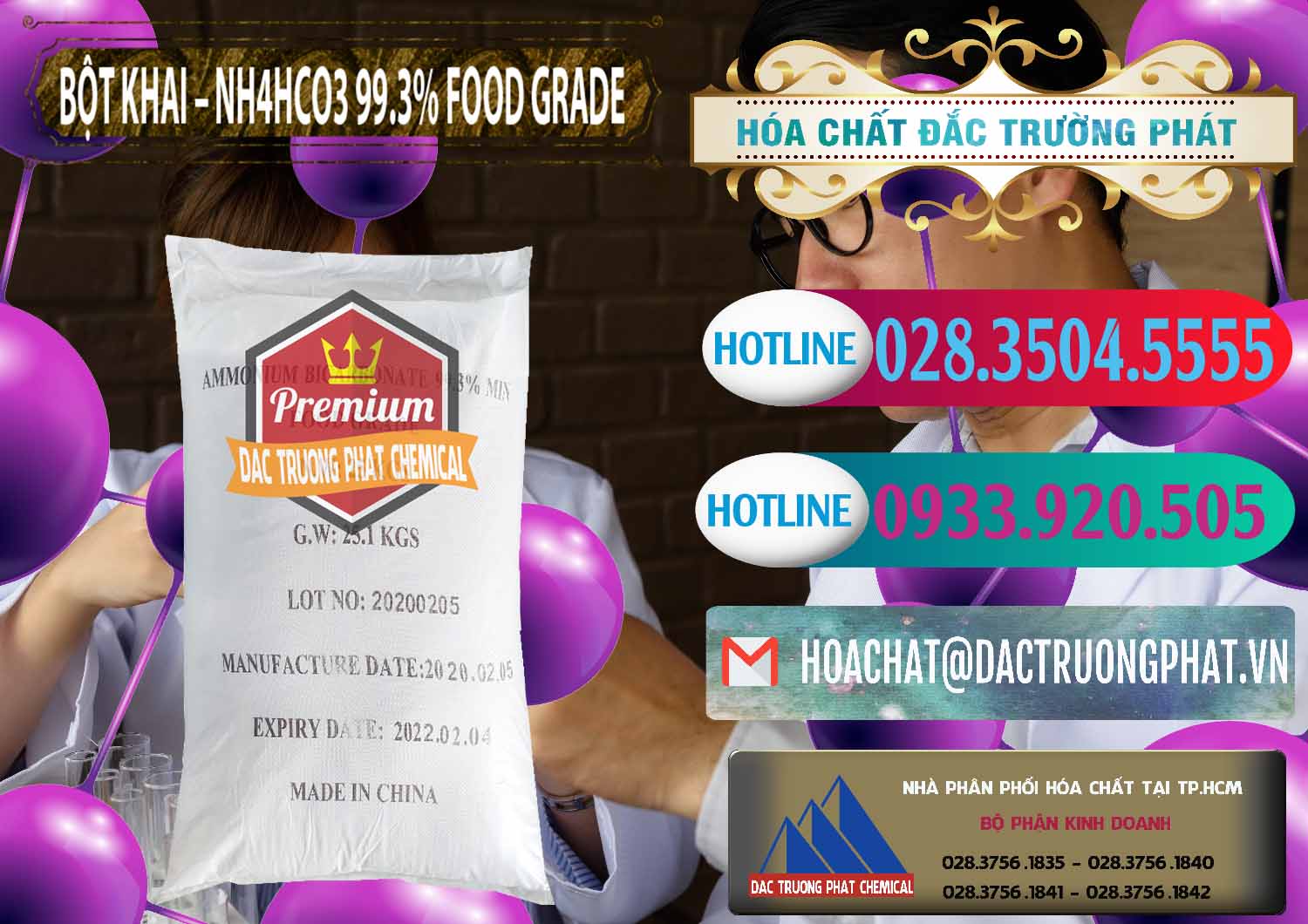 Công ty chuyên nhập khẩu & bán Ammonium Bicarbonate – Bột Khai NH4HCO3 Food Grade Trung Quốc China - 0019 - Cty chuyên bán ( phân phối ) hóa chất tại TP.HCM - truongphat.vn