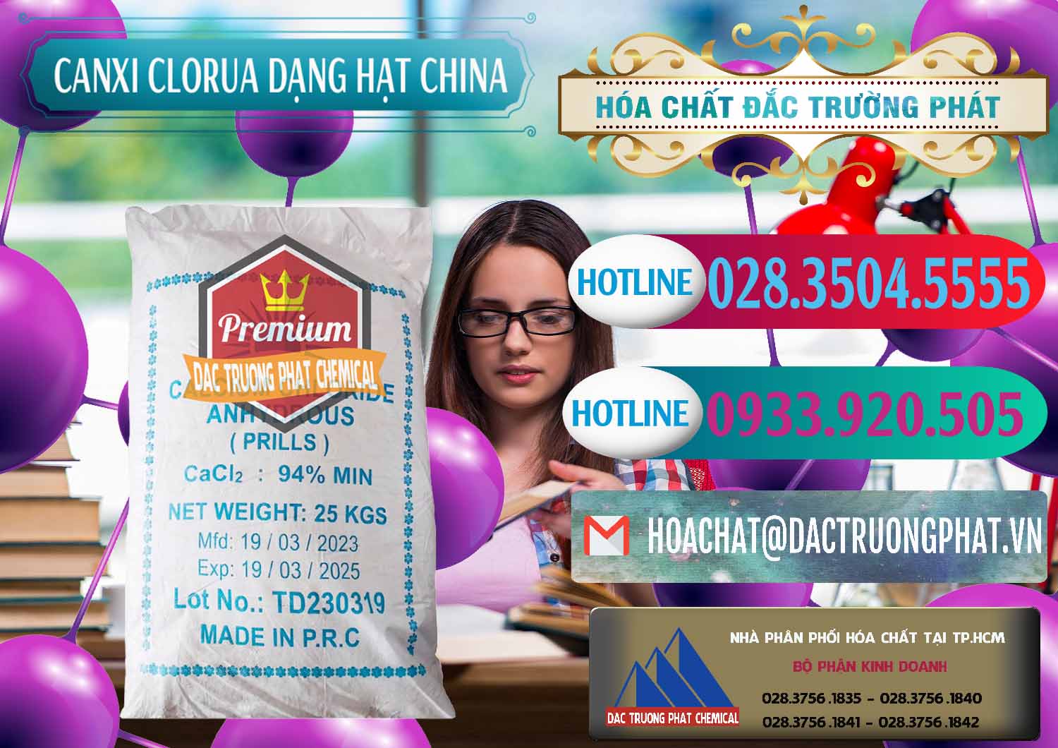 Cty phân phối - bán CaCl2 – Canxi Clorua 94% Dạng Hạt Trung Quốc China - 0373 - Cty bán ( cung cấp ) hóa chất tại TP.HCM - truongphat.vn