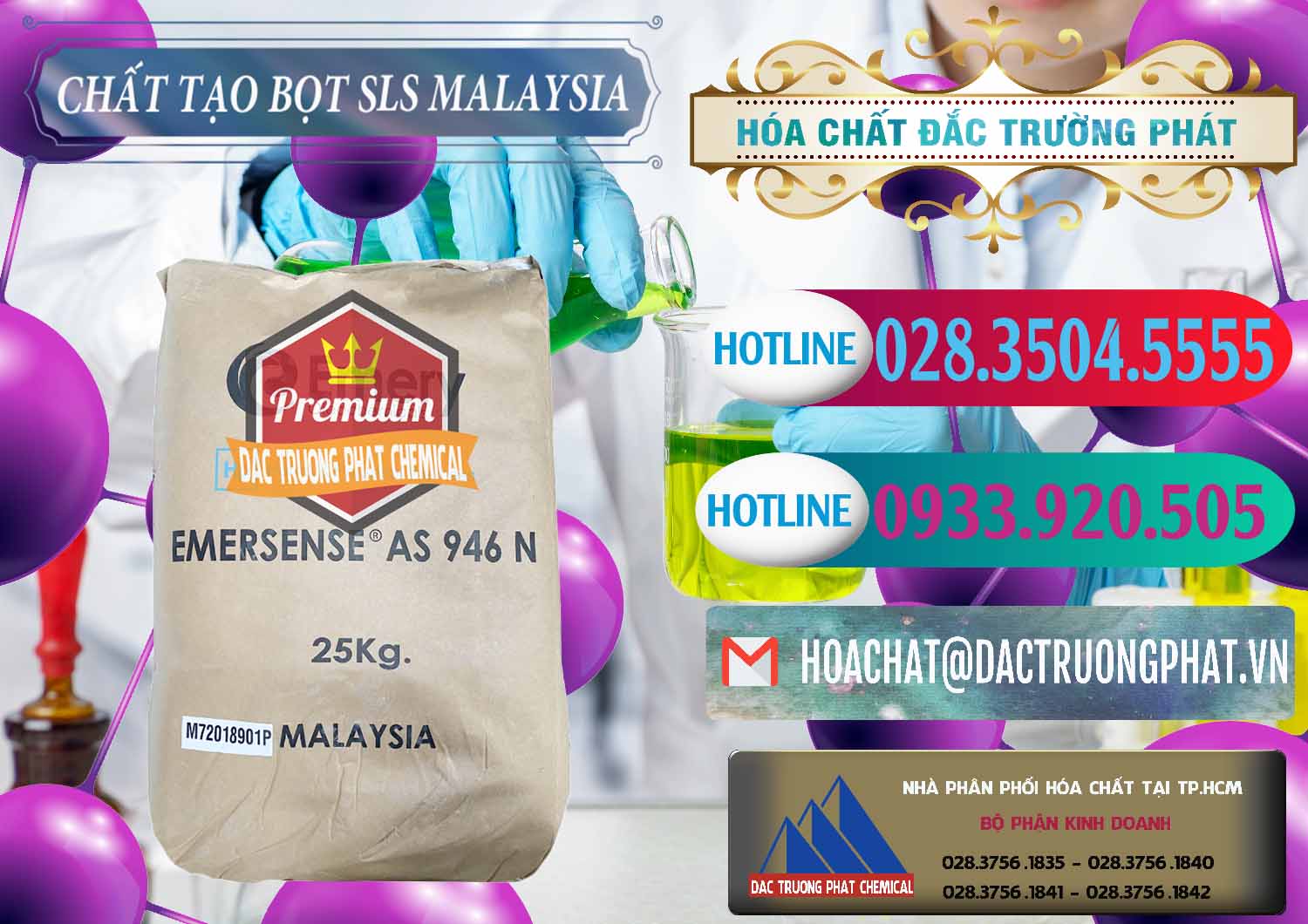 Cty chuyên phân phối - bán Chất Tạo Bọt SLS Emery - Emersense AS 946N Mã Lai Malaysia - 0423 - Đơn vị chuyên bán _ cung cấp hóa chất tại TP.HCM - truongphat.vn