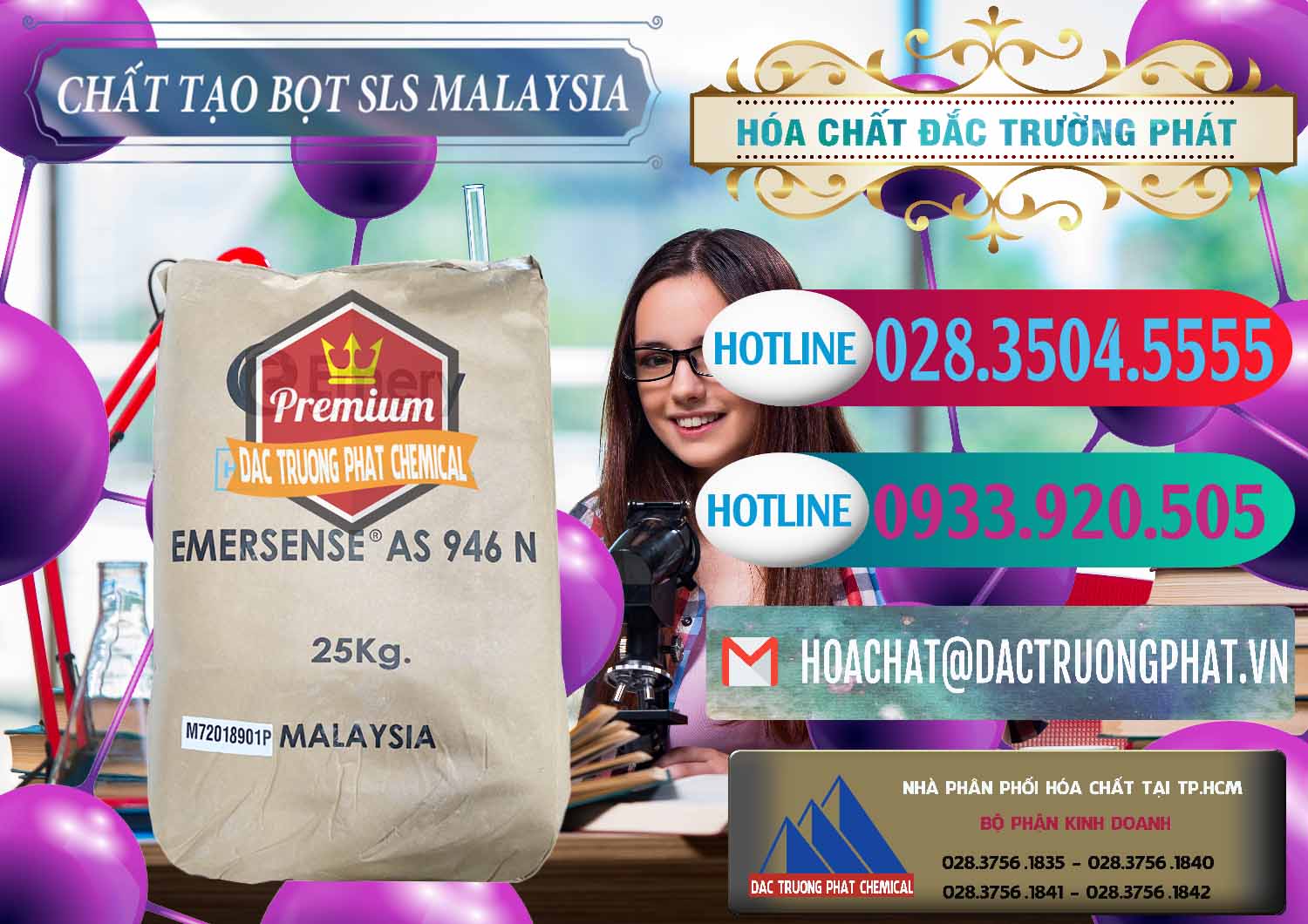 Chuyên bán - cung cấp Chất Tạo Bọt SLS Emery - Emersense AS 946N Mã Lai Malaysia - 0423 - Nơi bán & phân phối hóa chất tại TP.HCM - truongphat.vn
