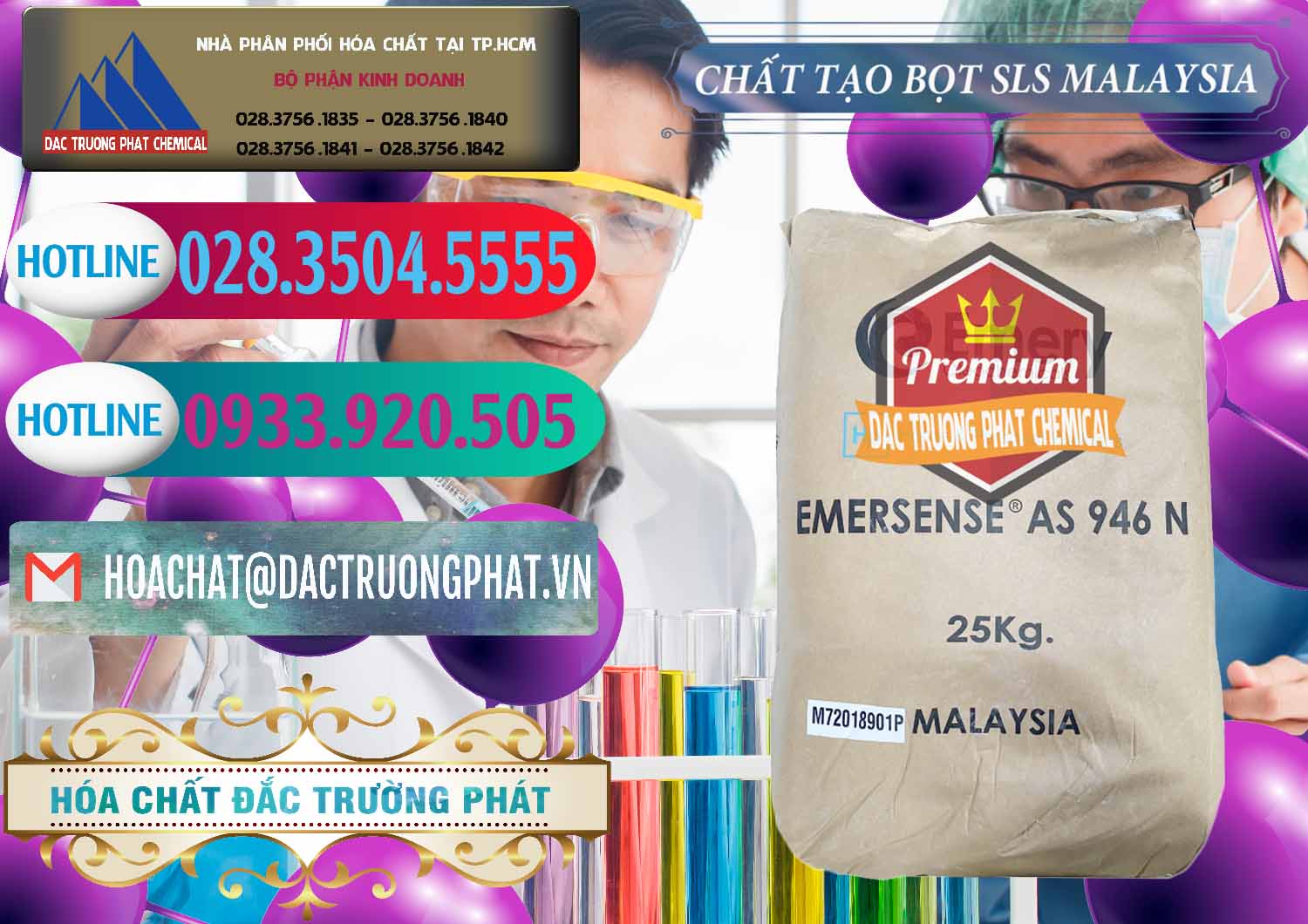 Phân phối & bán Chất Tạo Bọt SLS Emery - Emersense AS 946N Mã Lai Malaysia - 0423 - Đơn vị nhập khẩu - phân phối hóa chất tại TP.HCM - truongphat.vn