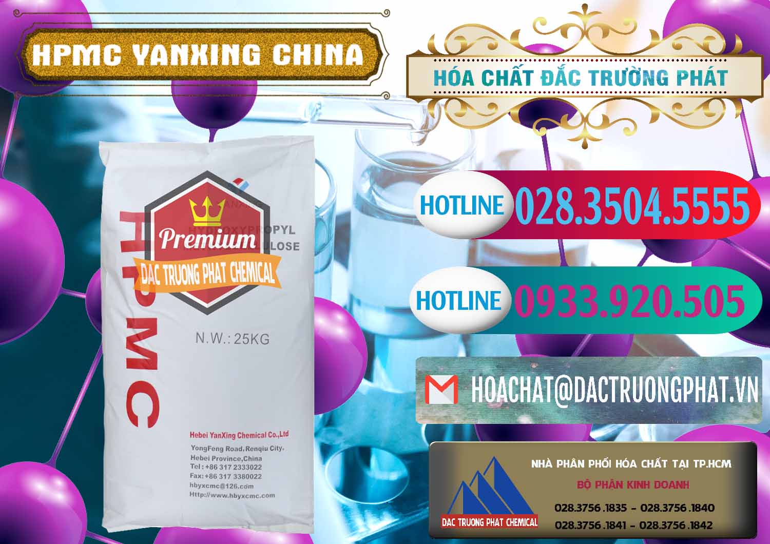 Công ty cung cấp và bán Chất Tạo Đặc HPMC - Hydroxypropyl Methyl Cellulose Yanxing Trung Quốc China - 0483 - Đơn vị kinh doanh ( phân phối ) hóa chất tại TP.HCM - truongphat.vn