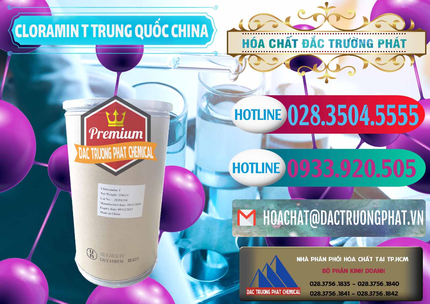 Nơi bán & phân phối Cloramin T Khử Trùng, Diệt Khuẩn Trung Quốc China - 0301 - Công ty chuyên kinh doanh & phân phối hóa chất tại TP.HCM - truongphat.vn