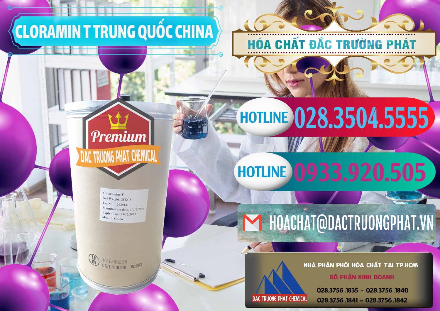 Công ty chuyên nhập khẩu _ bán Cloramin T Khử Trùng, Diệt Khuẩn Trung Quốc China - 0301 - Nơi cung cấp - phân phối hóa chất tại TP.HCM - truongphat.vn