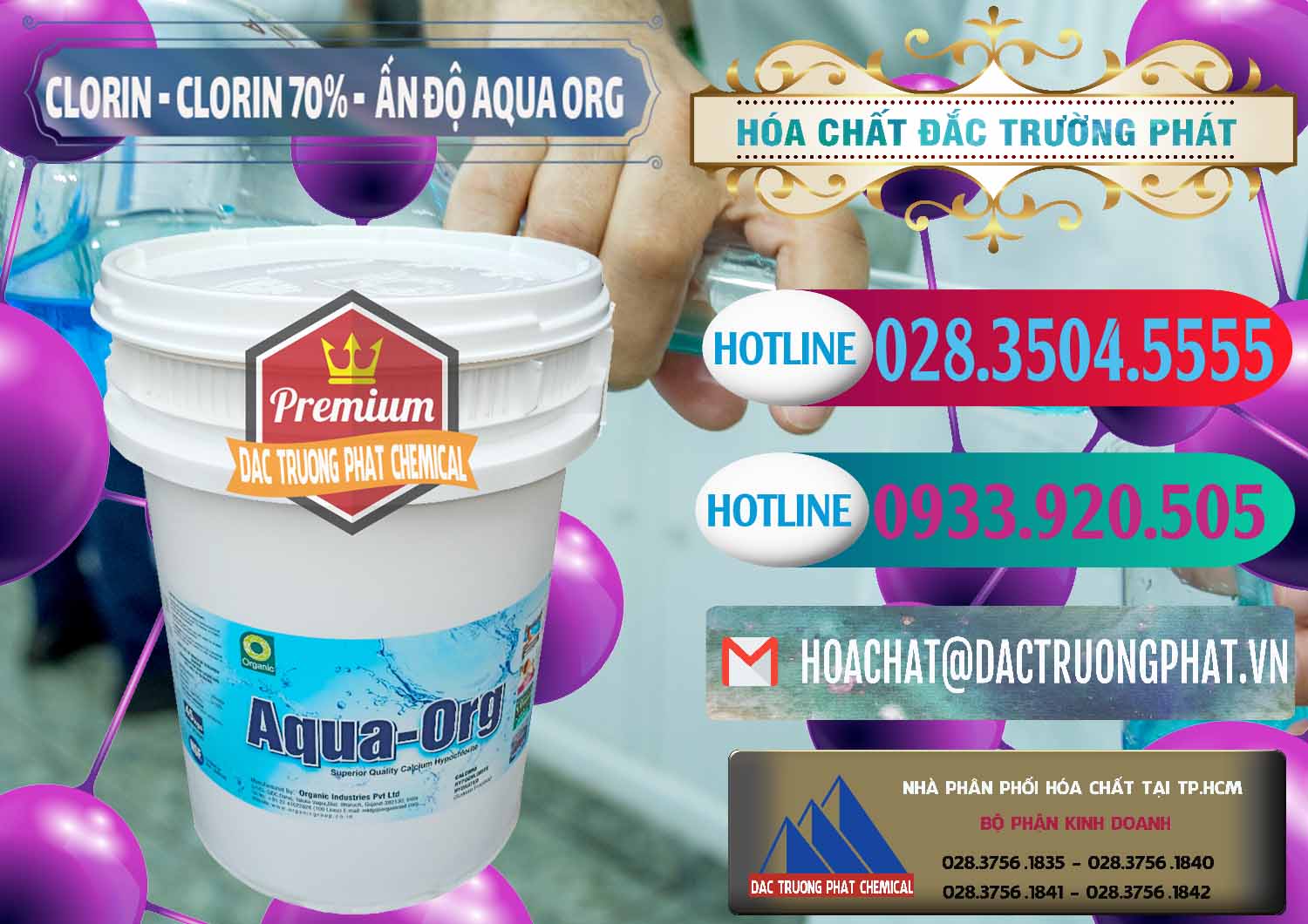 Chuyên nhập khẩu _ bán Chlorine – Clorin Ấn Độ Aqua ORG Organic India - 0051 - Chuyên bán & cung cấp hóa chất tại TP.HCM - truongphat.vn