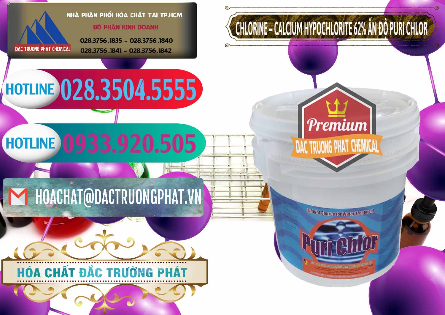 Nơi cung ứng và bán Chlorine – Clorin 62% Puri Chlo Ấn Độ India - 0052 - Cty chuyên phân phối & bán hóa chất tại TP.HCM - truongphat.vn