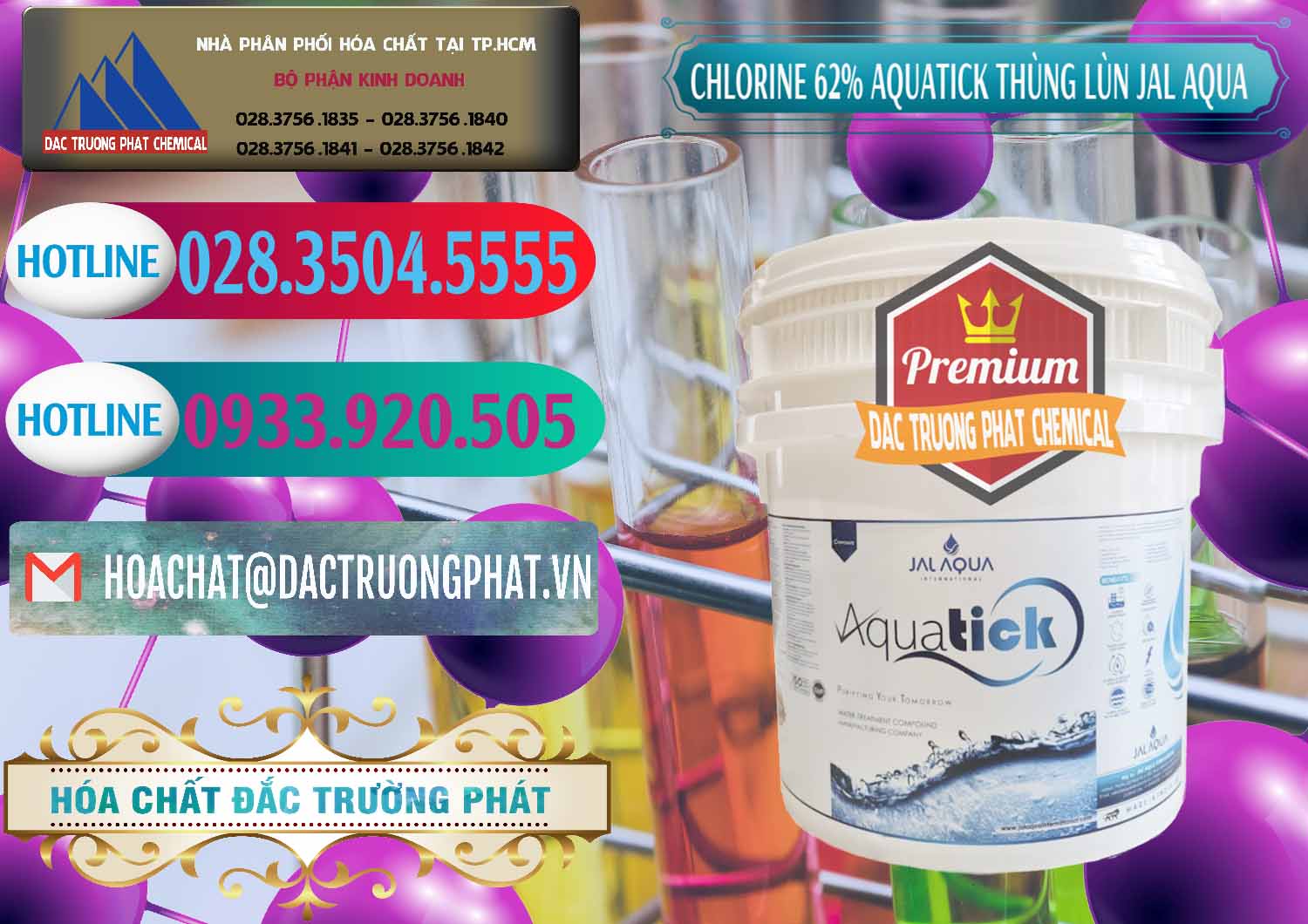 Bán & phân phối Chlorine – Clorin 62% Aquatick Thùng Lùn Jal Aqua Ấn Độ India - 0238 - Cty kinh doanh - phân phối hóa chất tại TP.HCM - truongphat.vn