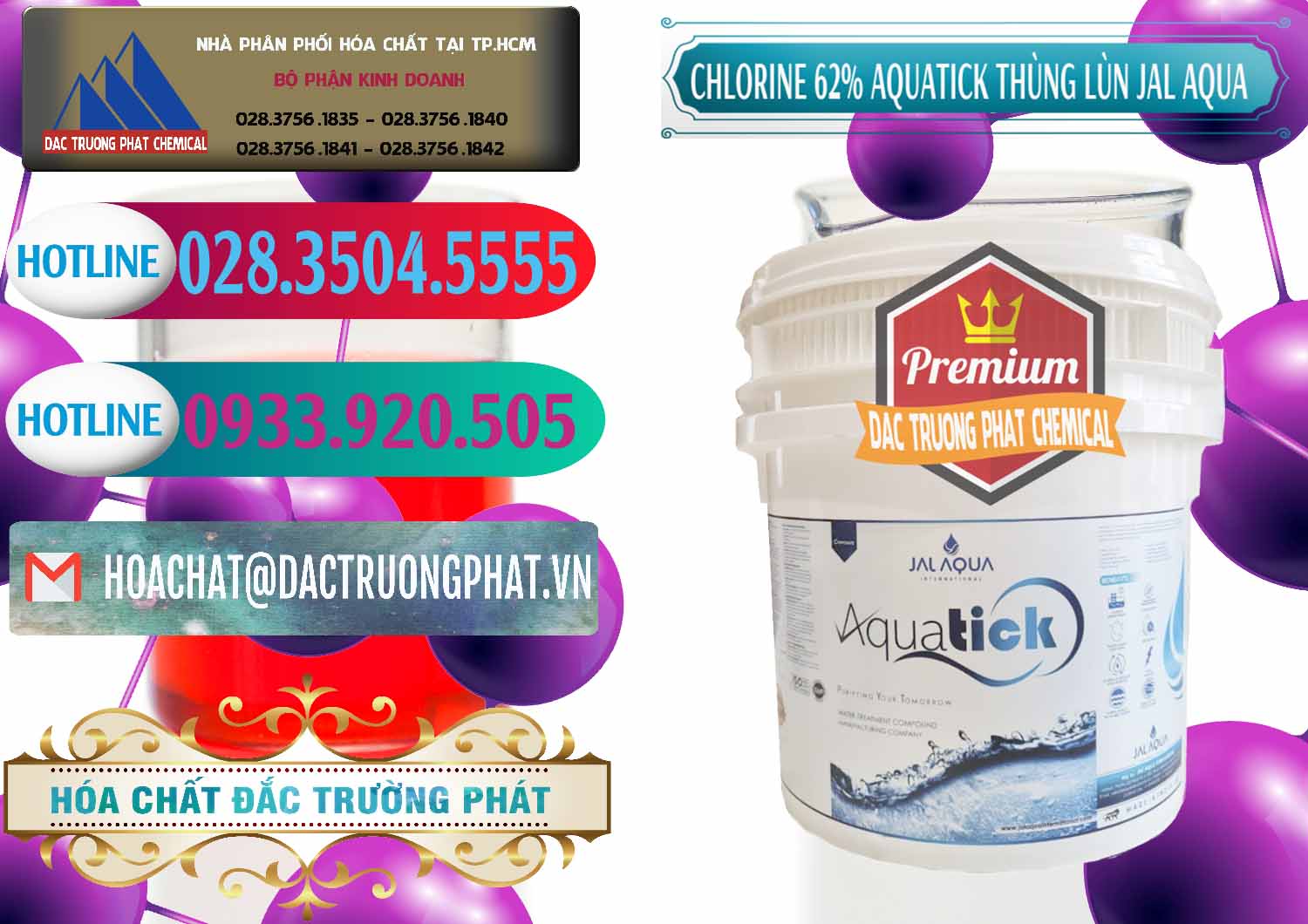Công ty bán ( cung ứng ) Chlorine – Clorin 62% Aquatick Thùng Lùn Jal Aqua Ấn Độ India - 0238 - Chuyên phân phối ( bán ) hóa chất tại TP.HCM - truongphat.vn