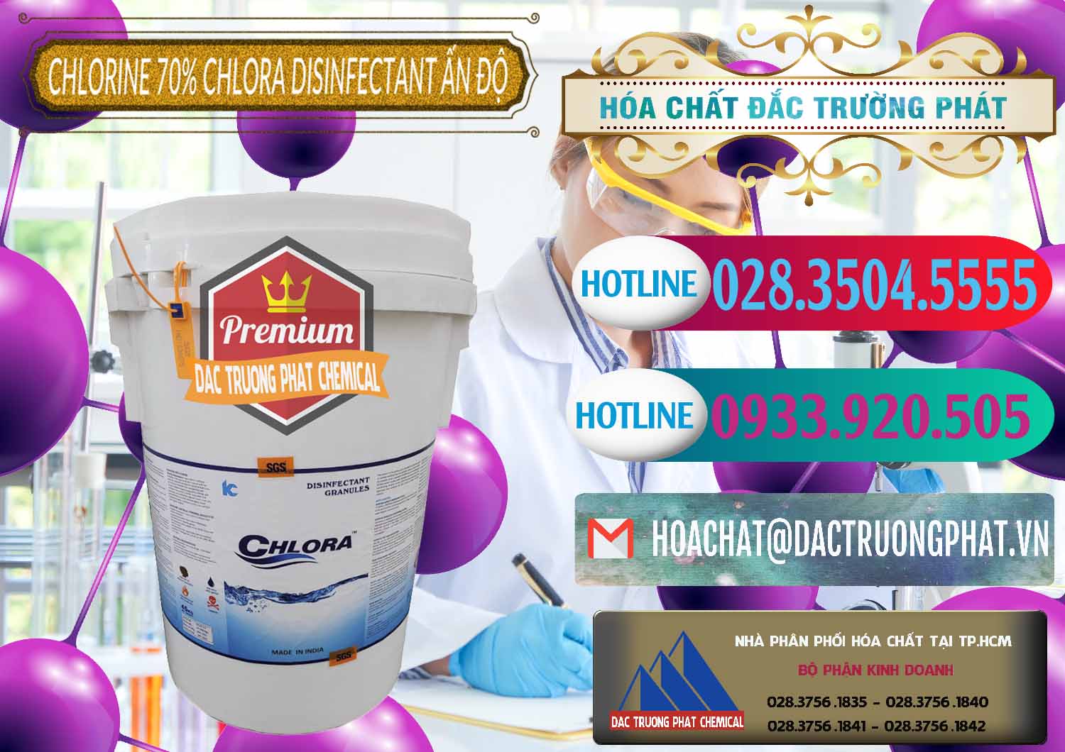 Công ty chuyên bán _ phân phối Chlorine – Clorin 70% Chlora Disinfectant Ấn Độ India - 0213 - Chuyên cung cấp và phân phối hóa chất tại TP.HCM - truongphat.vn
