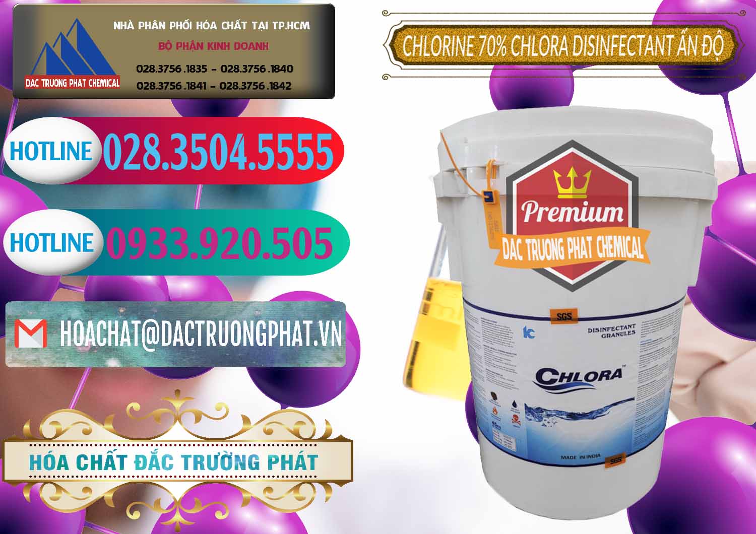 Đơn vị chuyên bán & phân phối Chlorine – Clorin 70% Chlora Disinfectant Ấn Độ India - 0213 - Cty phân phối và kinh doanh hóa chất tại TP.HCM - truongphat.vn