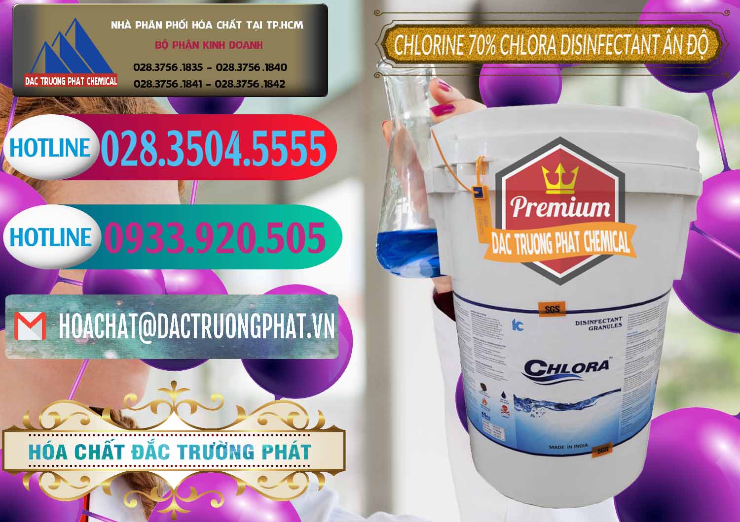 Cty bán và cung ứng Chlorine – Clorin 70% Chlora Disinfectant Ấn Độ India - 0213 - Nơi cung cấp _ phân phối hóa chất tại TP.HCM - truongphat.vn