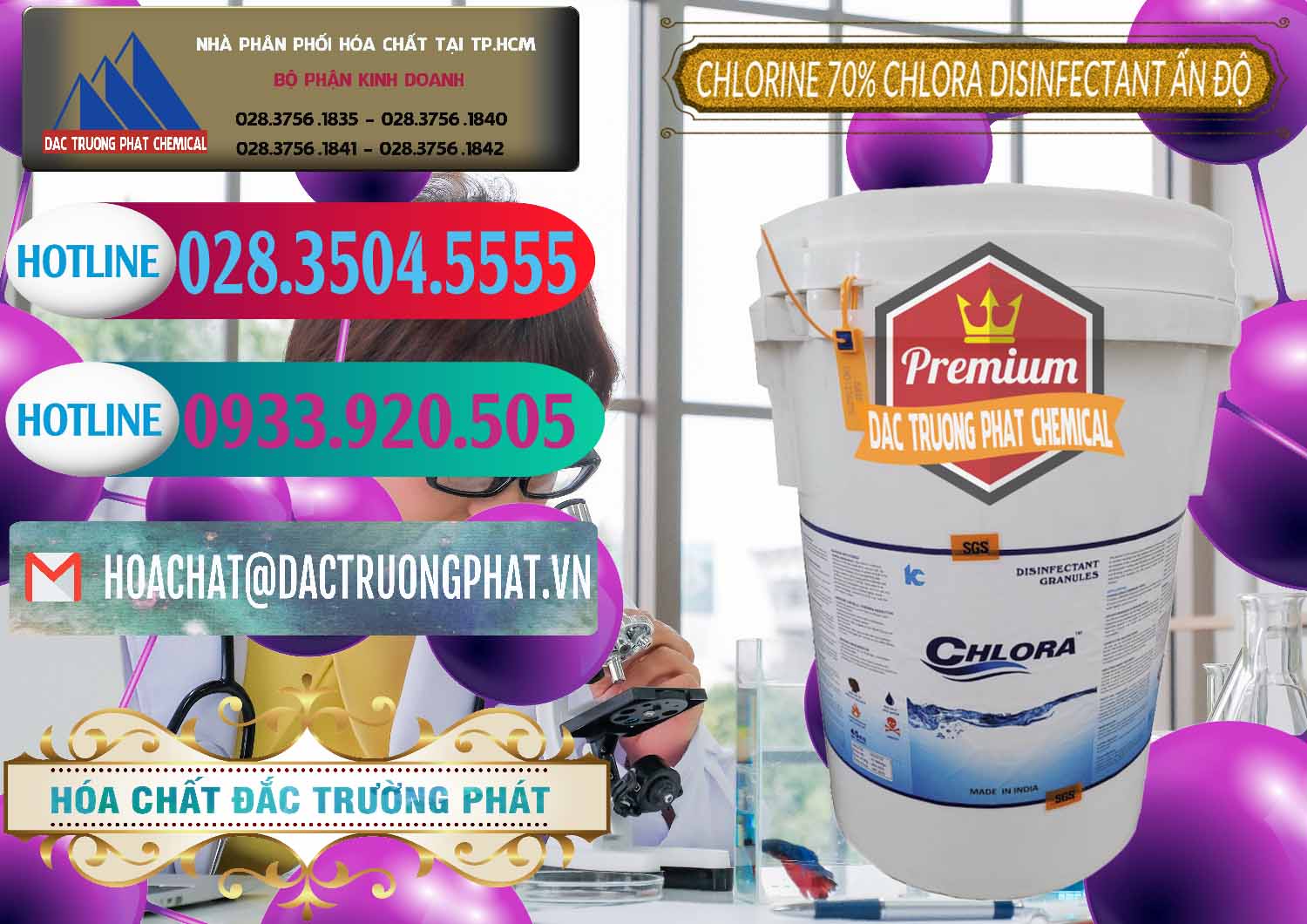 Cty chuyên phân phối và bán Chlorine – Clorin 70% Chlora Disinfectant Ấn Độ India - 0213 - Chuyên nhập khẩu & cung cấp hóa chất tại TP.HCM - truongphat.vn