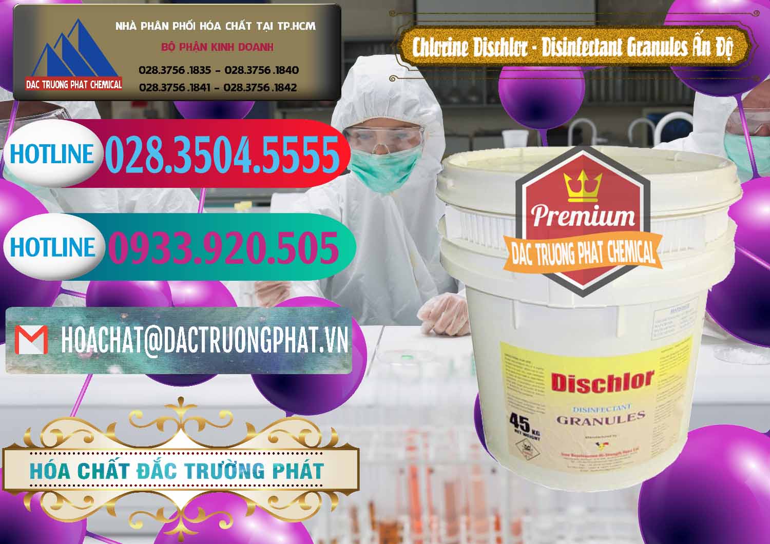 Cty nhập khẩu _ bán Chlorine – Clorin 70% Dischlor - Disinfectant Granules Ấn Độ India - 0248 - Cung cấp - nhập khẩu hóa chất tại TP.HCM - truongphat.vn