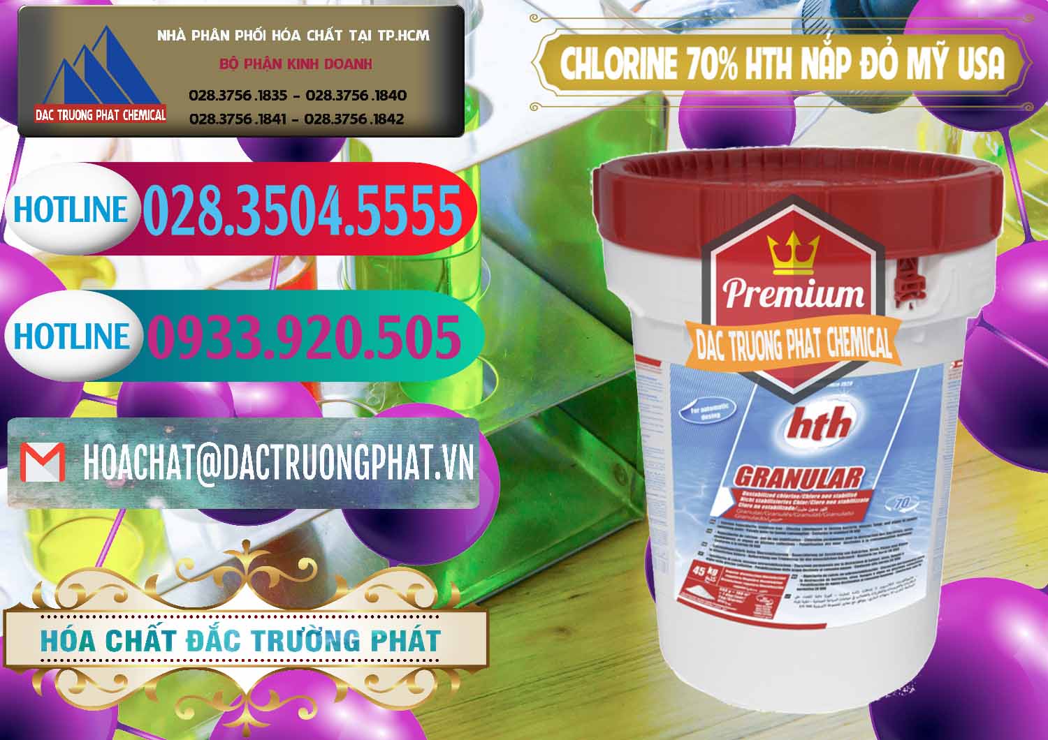 Đơn vị chuyên phân phối và bán Clorin – Chlorine 70% HTH Nắp Đỏ Mỹ Usa - 0244 - Cty chuyên bán & phân phối hóa chất tại TP.HCM - truongphat.vn