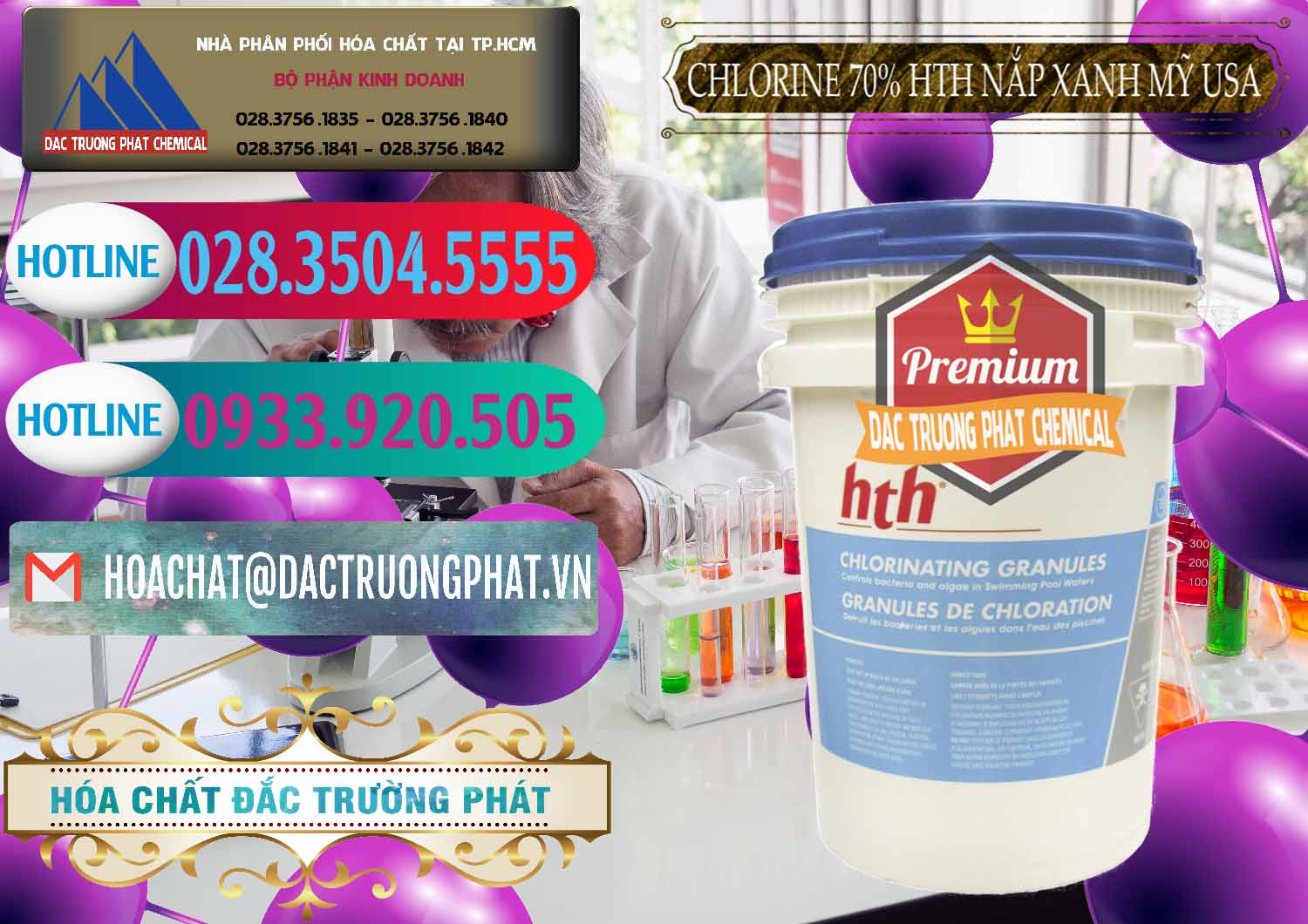 Chuyên bán & cung cấp Clorin – Chlorine 70% HTH Nắp Xanh Mỹ Usa - 0245 - Đơn vị cung cấp ( phân phối ) hóa chất tại TP.HCM - truongphat.vn