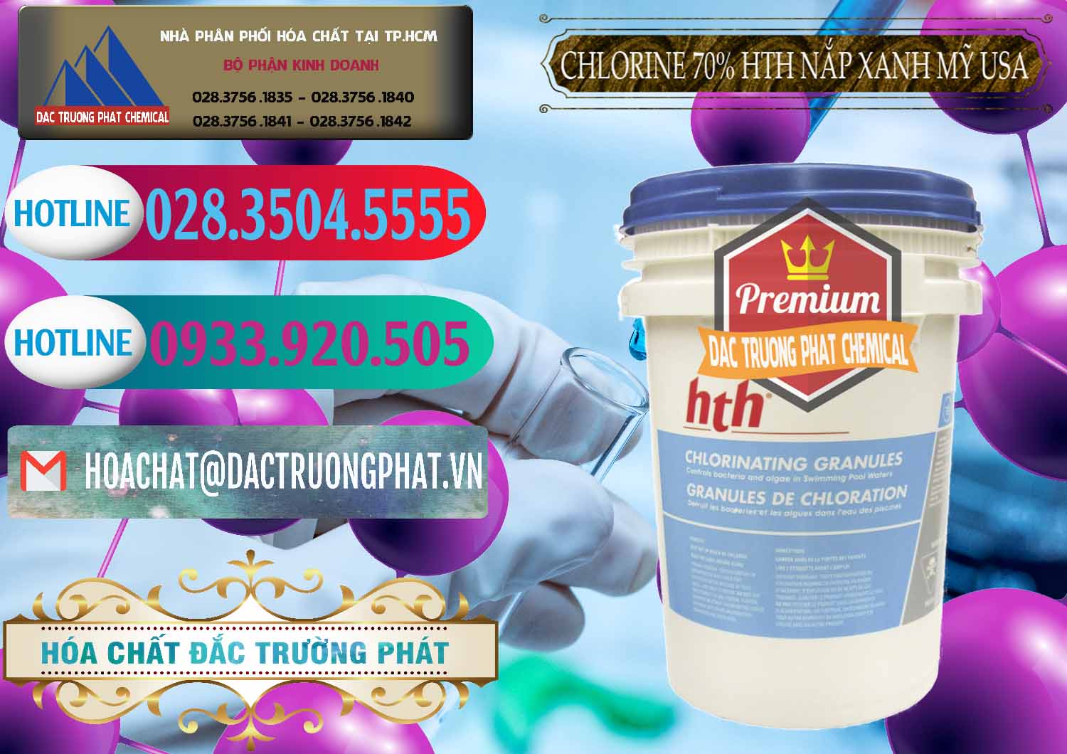 Kinh doanh ( bán ) Clorin – Chlorine 70% HTH Nắp Xanh Mỹ Usa - 0245 - Cty chuyên phân phối & nhập khẩu hóa chất tại TP.HCM - truongphat.vn