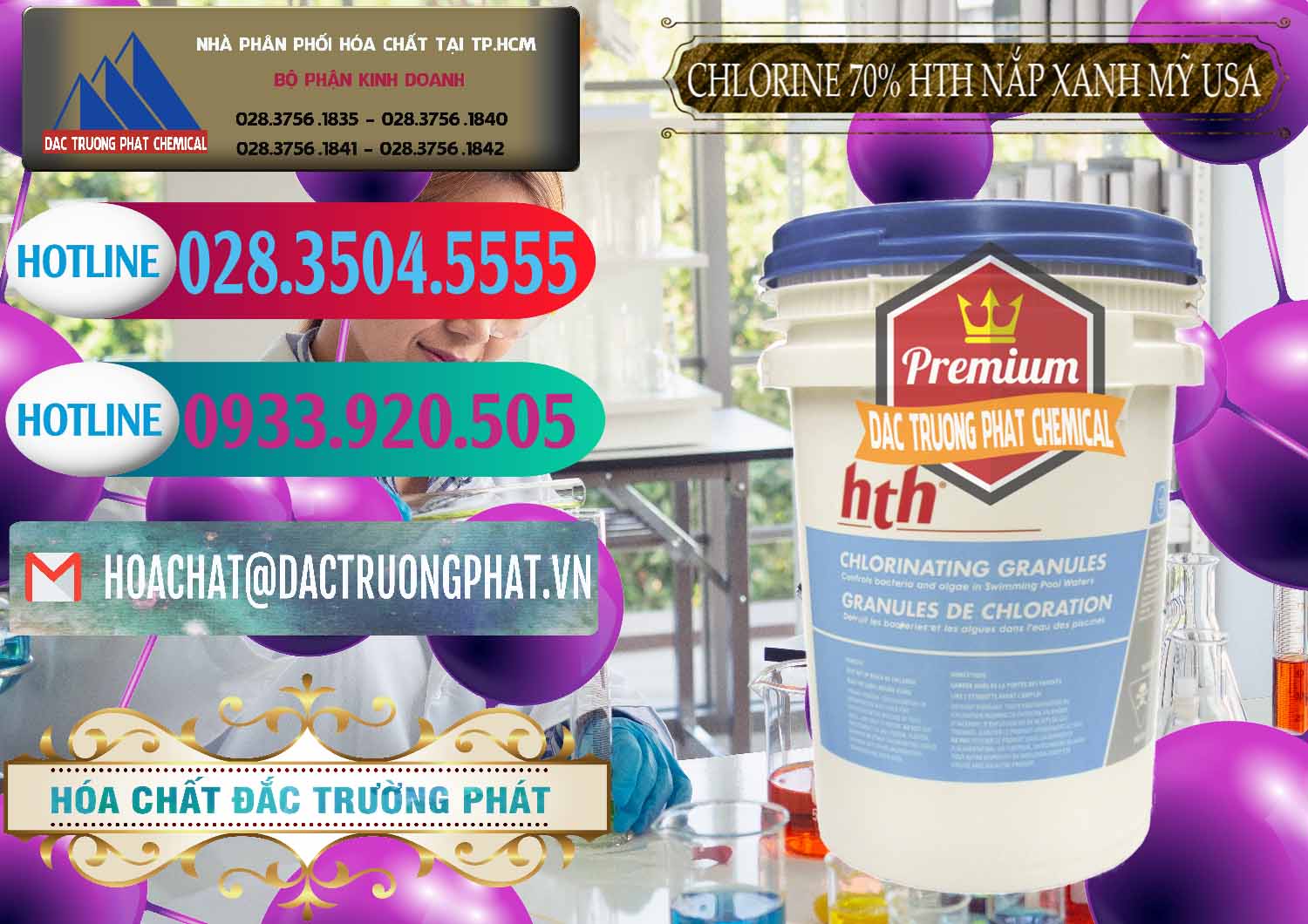 Nơi bán & cung cấp Clorin – Chlorine 70% HTH Nắp Xanh Mỹ Usa - 0245 - Công ty phân phối _ cung cấp hóa chất tại TP.HCM - truongphat.vn