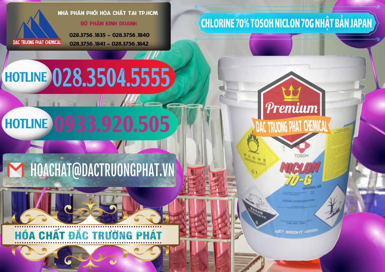 Cty chuyên cung ứng - bán Clorin – Chlorine 70% Tosoh Niclon 70G Nhật Bản Japan - 0242 - Đơn vị bán và phân phối hóa chất tại TP.HCM - truongphat.vn