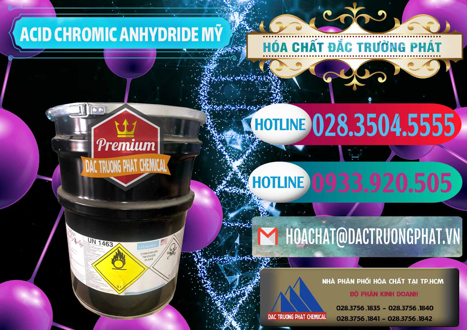 Nơi chuyên phân phối & bán Acid Chromic Anhydride - Cromic CRO3 USA Mỹ - 0364 - Nơi chuyên cung cấp - bán hóa chất tại TP.HCM - truongphat.vn