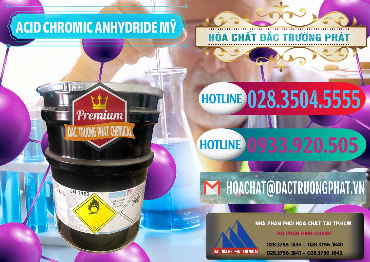 Cty chuyên bán & cung ứng Acid Chromic Anhydride - Cromic CRO3 USA Mỹ - 0364 - Công ty cung cấp _ kinh doanh hóa chất tại TP.HCM - truongphat.vn