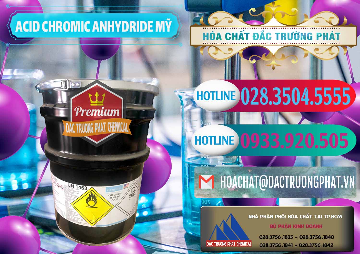 Đơn vị chuyên nhập khẩu - bán Acid Chromic Anhydride - Cromic CRO3 USA Mỹ - 0364 - Công ty chuyên nhập khẩu và cung cấp hóa chất tại TP.HCM - truongphat.vn