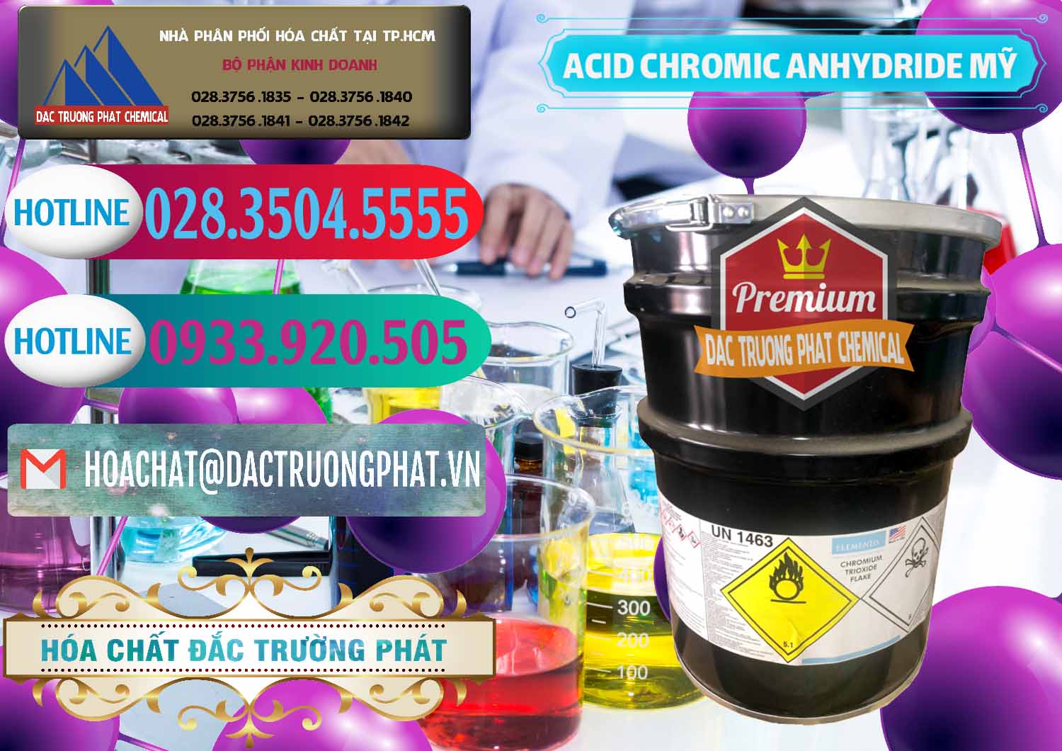 Cty kinh doanh - bán Acid Chromic Anhydride - Cromic CRO3 USA Mỹ - 0364 - Đơn vị chuyên nhập khẩu ( phân phối ) hóa chất tại TP.HCM - truongphat.vn