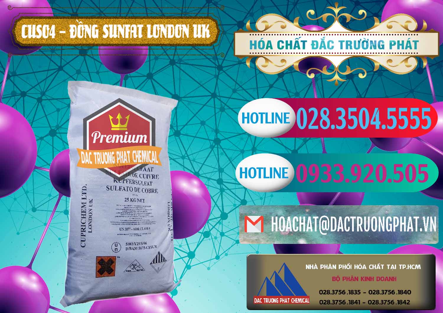 Đơn vị cung cấp và bán CuSO4 – Đồng Sunfat Anh Uk Kingdoms - 0478 - Nơi phân phối & cung ứng hóa chất tại TP.HCM - truongphat.vn