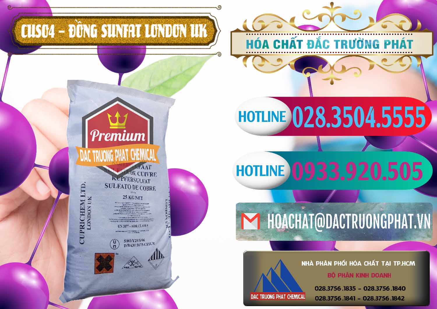 Đơn vị chuyên cung ứng ( bán ) CuSO4 – Đồng Sunfat Anh Uk Kingdoms - 0478 - Đơn vị chuyên cung cấp ( nhập khẩu ) hóa chất tại TP.HCM - truongphat.vn