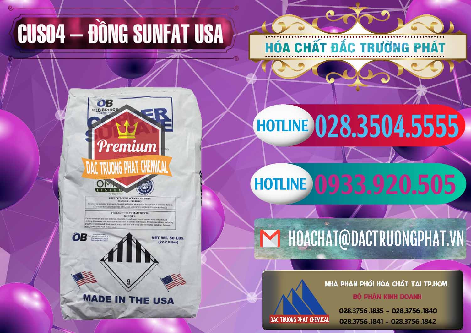 Đơn vị chuyên bán và phân phối CuSO4 – Đồng Sunfat Mỹ USA - 0479 - Công ty chuyên cung cấp - nhập khẩu hóa chất tại TP.HCM - truongphat.vn