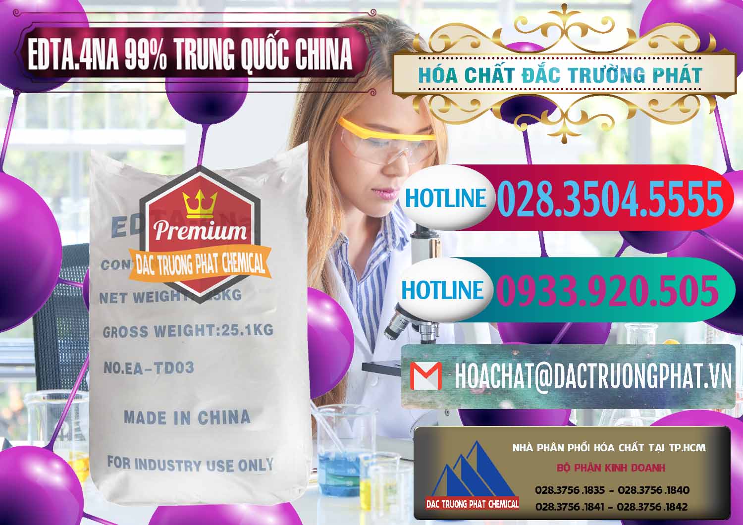 Đơn vị chuyên nhập khẩu _ bán EDTA.4NA - EDTA Muối 99% Trung Quốc China - 0292 - Cty chuyên phân phối _ nhập khẩu hóa chất tại TP.HCM - truongphat.vn