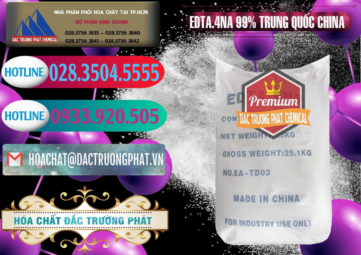Nơi chuyên cung cấp _ bán EDTA.4NA - EDTA Muối 99% Trung Quốc China - 0292 - Cung cấp & phân phối hóa chất tại TP.HCM - truongphat.vn
