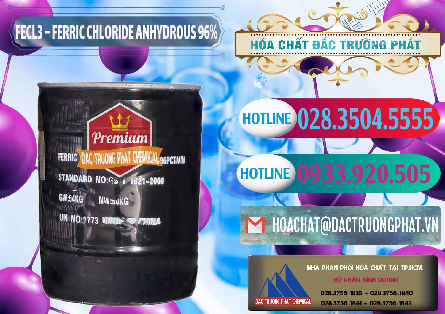 FECL3 – Ferric Chloride Anhydrous 96% Trung Quốc China Nhà cung ứng ( bán ) FECL3 – Ferric Chloride Anhydrous 96% Trung Quốc China - 0065 - Đơn vị phân phối và cung cấp hóa chất tại TP.HCM - truongphat.vn