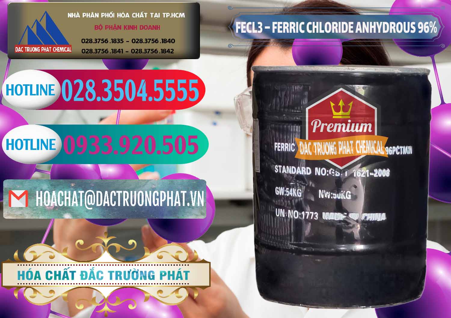 Công ty cung cấp & bán Phèn Sắt # Ferric Trichloride Powder Anhydrous Trung Quốc China Nơi bán ( cung cấp ) FECL3 – Ferric Chloride Anhydrous 96% Trung Quốc China - 0065 - Chuyên kinh doanh - phân phối hóa chất tại TP.HCM - truongphat.vn