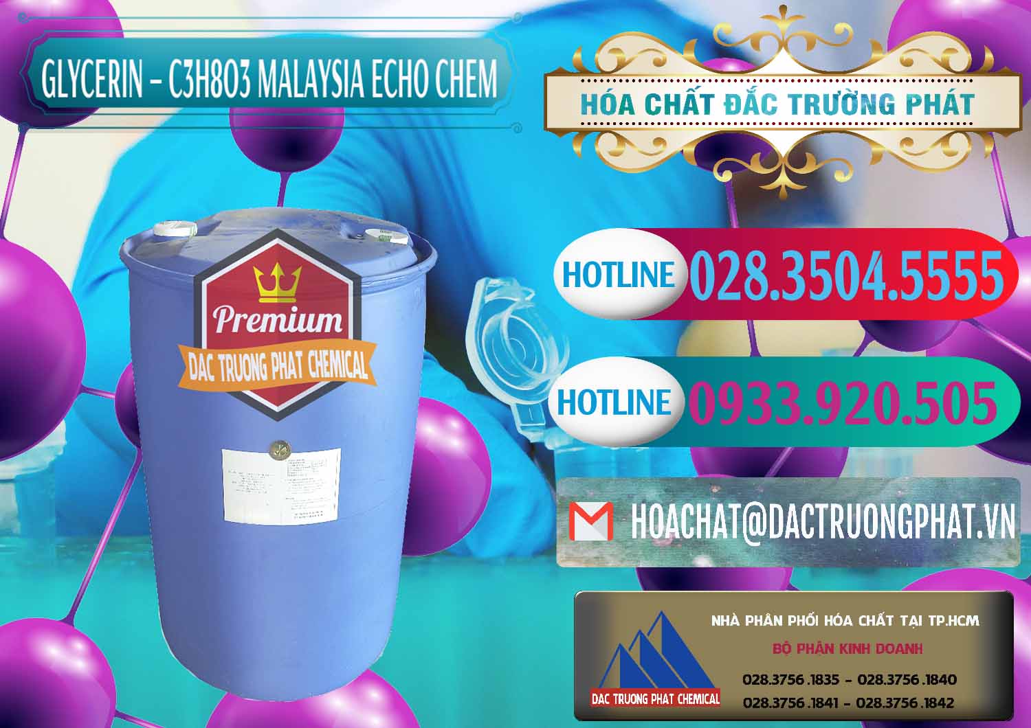 Chuyên cung ứng ( bán ) C3H8O3 - Glycerin 99.7% Echo Chem Malaysia - 0273 - Công ty nhập khẩu & phân phối hóa chất tại TP.HCM - truongphat.vn