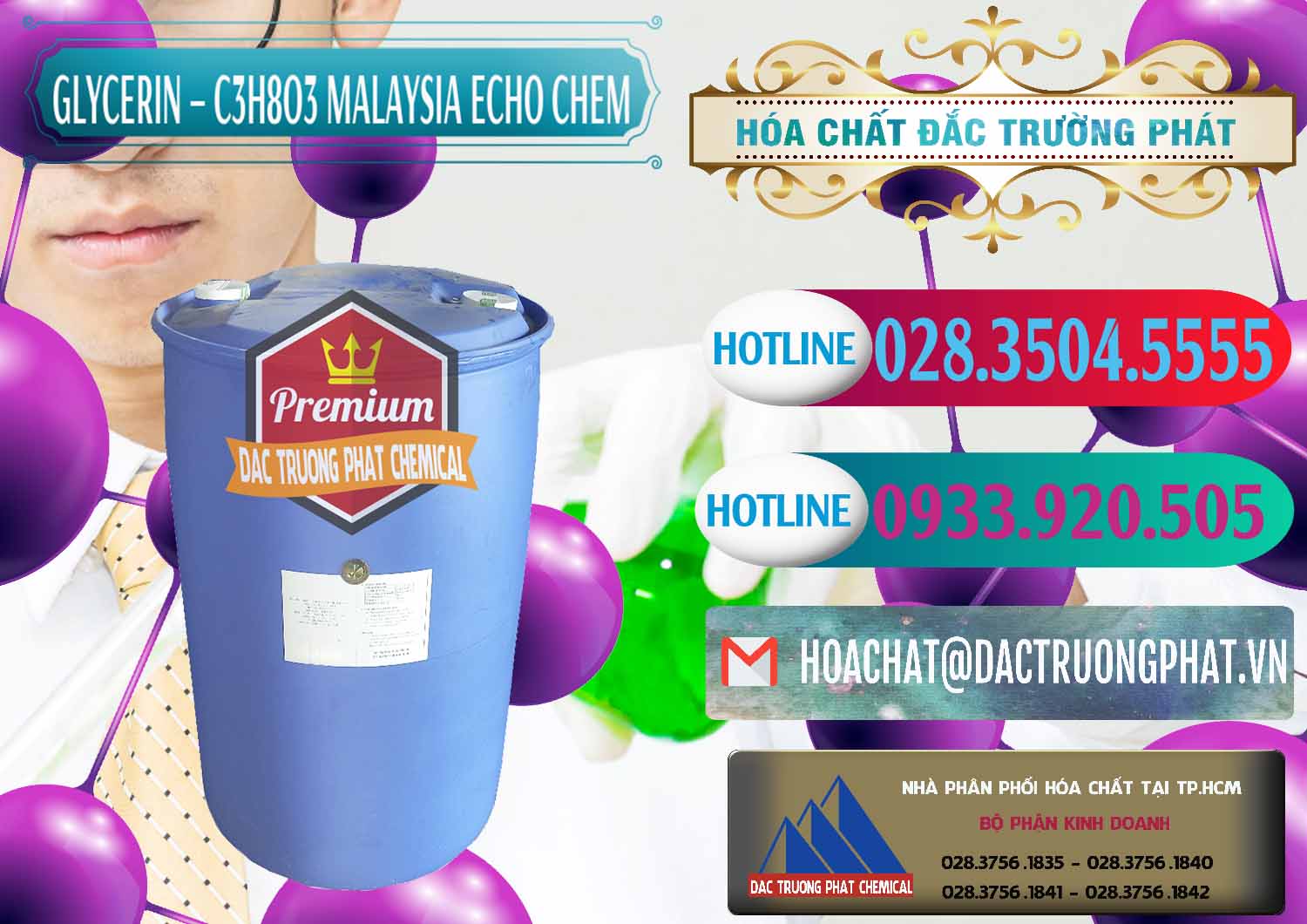 Công ty chuyên phân phối _ bán Glycerin – C3H8O3 99.7% Echo Chem Malaysia - 0273 - Nhà phân phối - cung cấp hóa chất tại TP.HCM - truongphat.vn