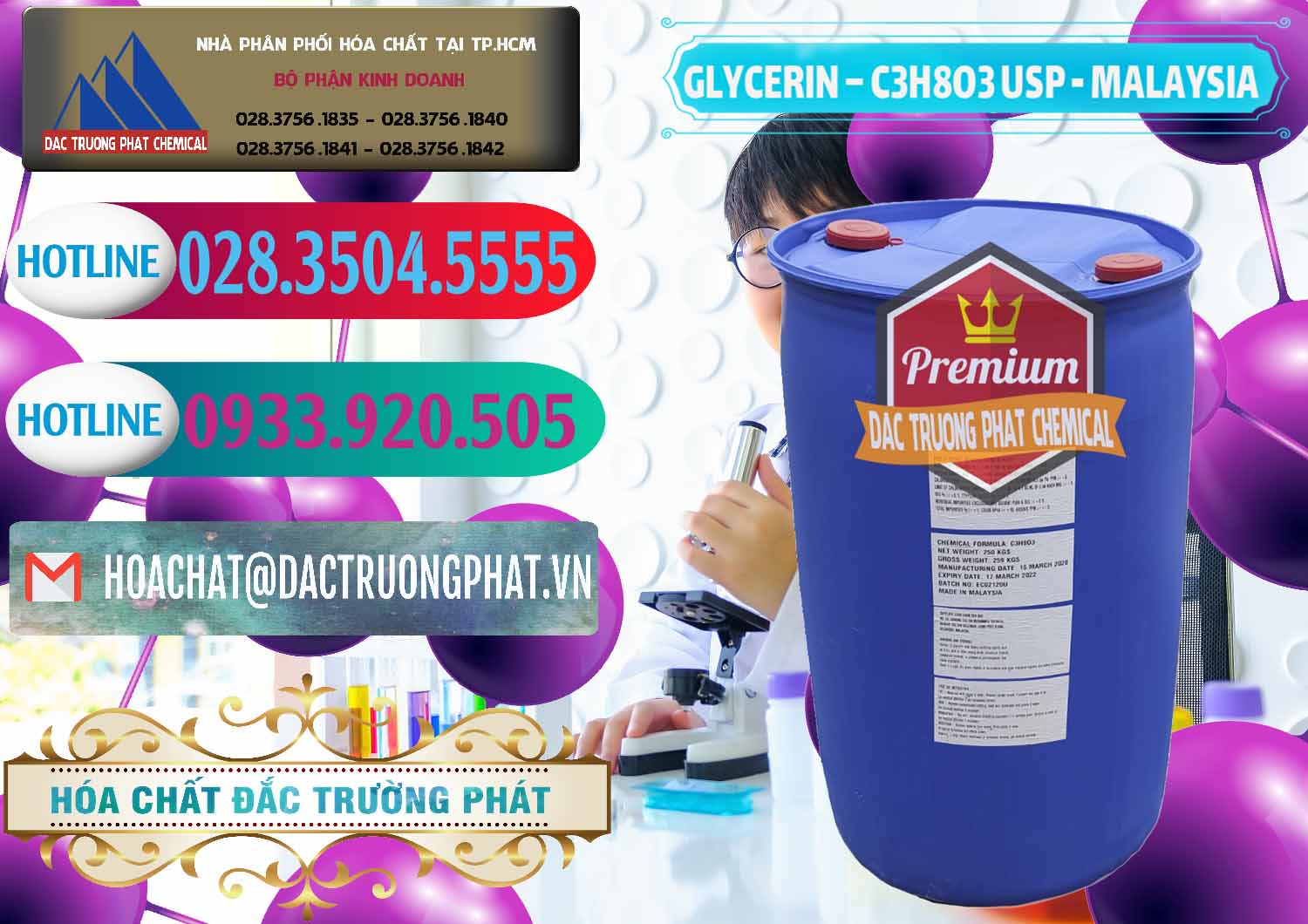 Đơn vị kinh doanh ( bán ) Glycerin – C3H8O3 USP Malaysia - 0233 - Cung cấp - bán hóa chất tại TP.HCM - truongphat.vn