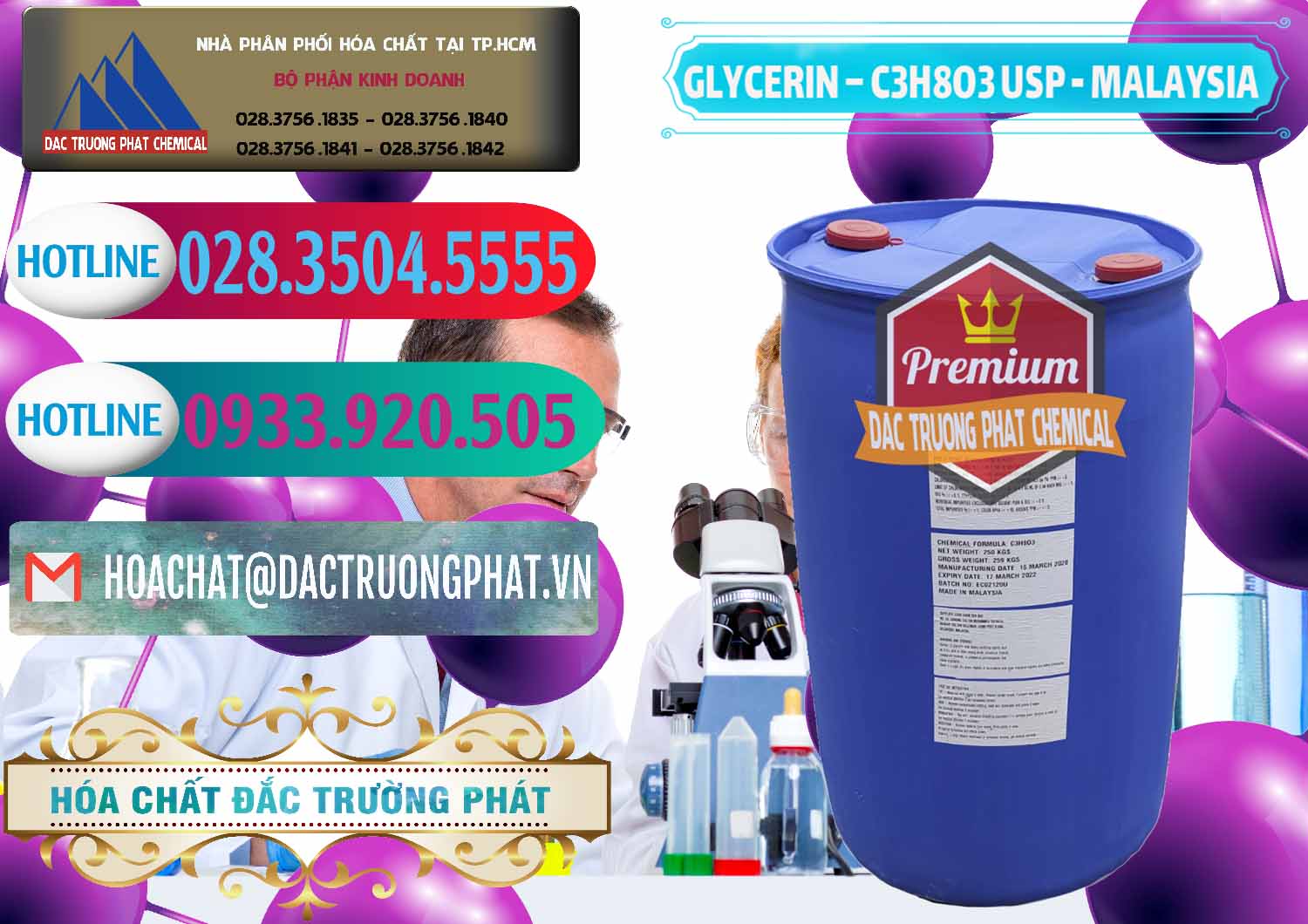 Nơi phân phối ( bán ) Glycerin – C3H8O3 USP Malaysia - 0233 - Công ty cung cấp ( nhập khẩu ) hóa chất tại TP.HCM - truongphat.vn