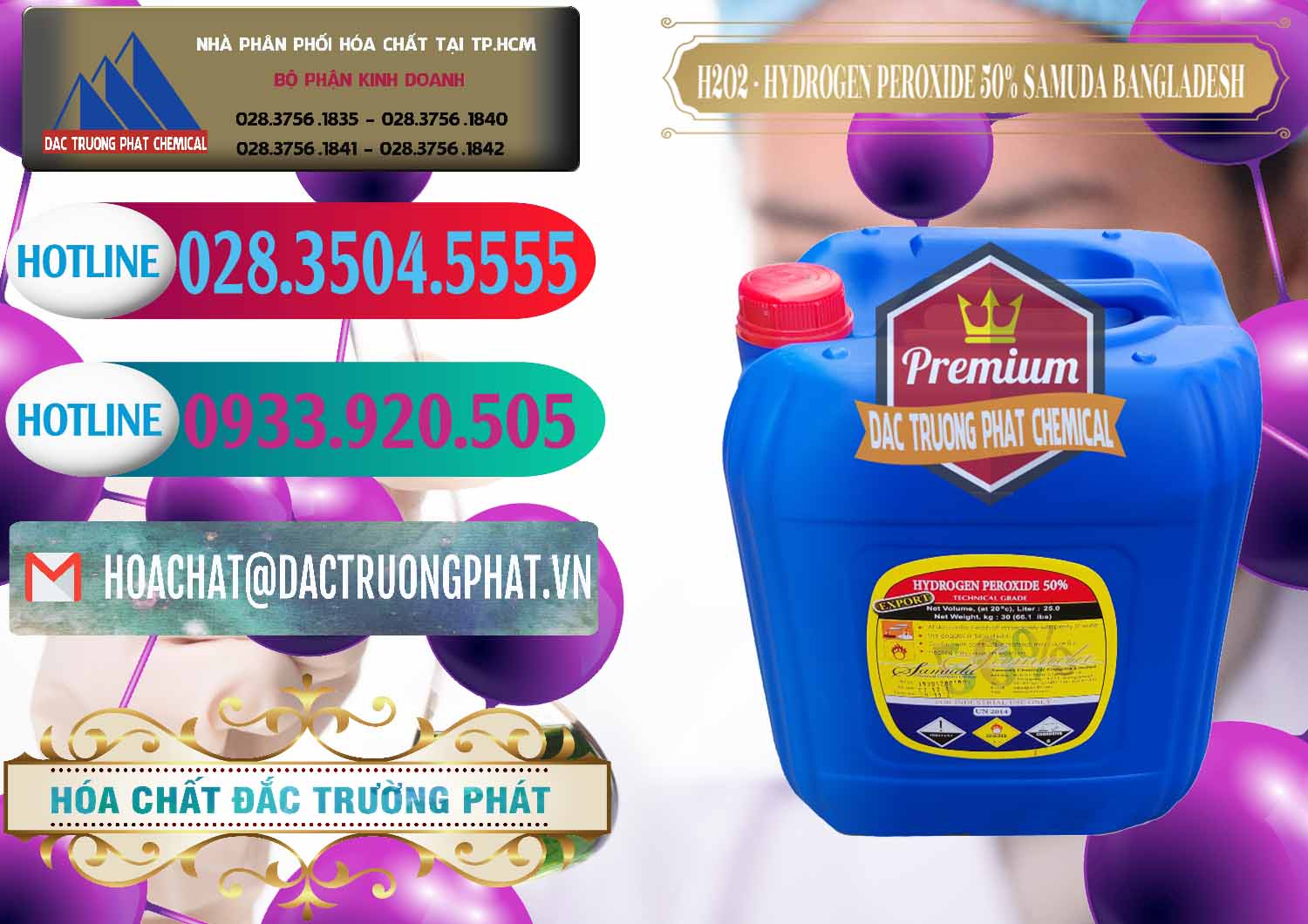 Nơi chuyên bán / phân phối hóa chất H2O2 * Nước Hydrogen Dioxide 50% Samuda Bangladesh tại Sóc Trăng Cung ứng ( bán ) H2O2 - Hydrogen Peroxide 50% Samuda Bangladesh - 0077 - Cty cung cấp - nhập khẩu hóa chất tại TP.HCM - truongphat.vn
