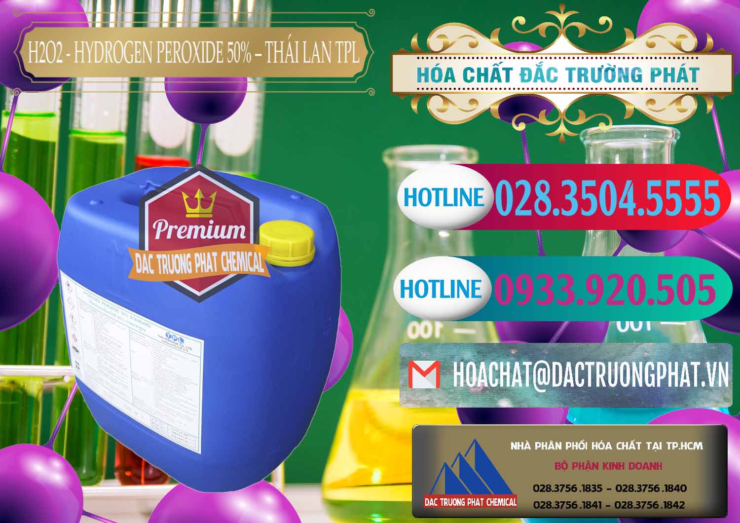 H2O2 - Hydrogen Peroxide 50% Thái Lan TPL Cty chuyên cung ứng và bán H2O2 - Hydrogen Peroxide 50% Thái Lan TPL - 0076 - Công ty chuyên cung cấp ( kinh doanh ) hóa chất tại TP.HCM - truongphat.vn